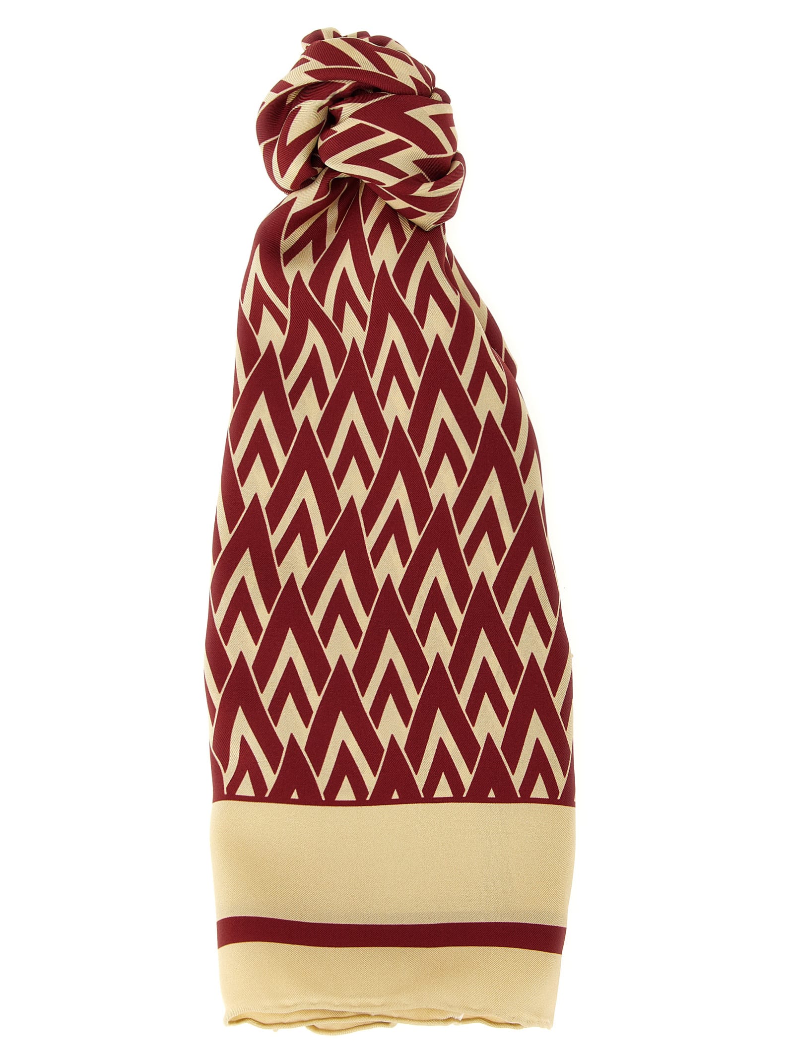 Valentino 'all The V' Scarf In Brown
