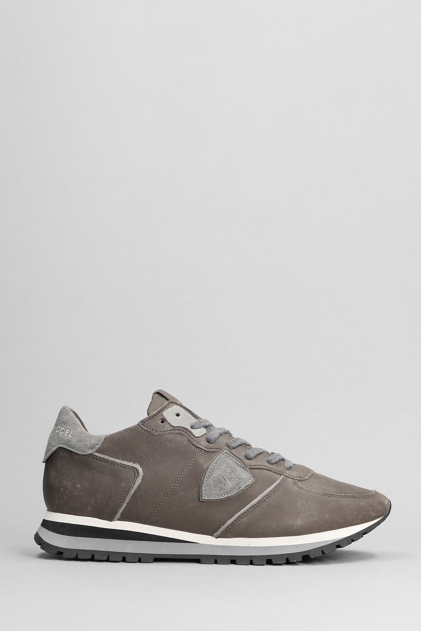 Philippe Model Trpx Sneakers In Grey Leather