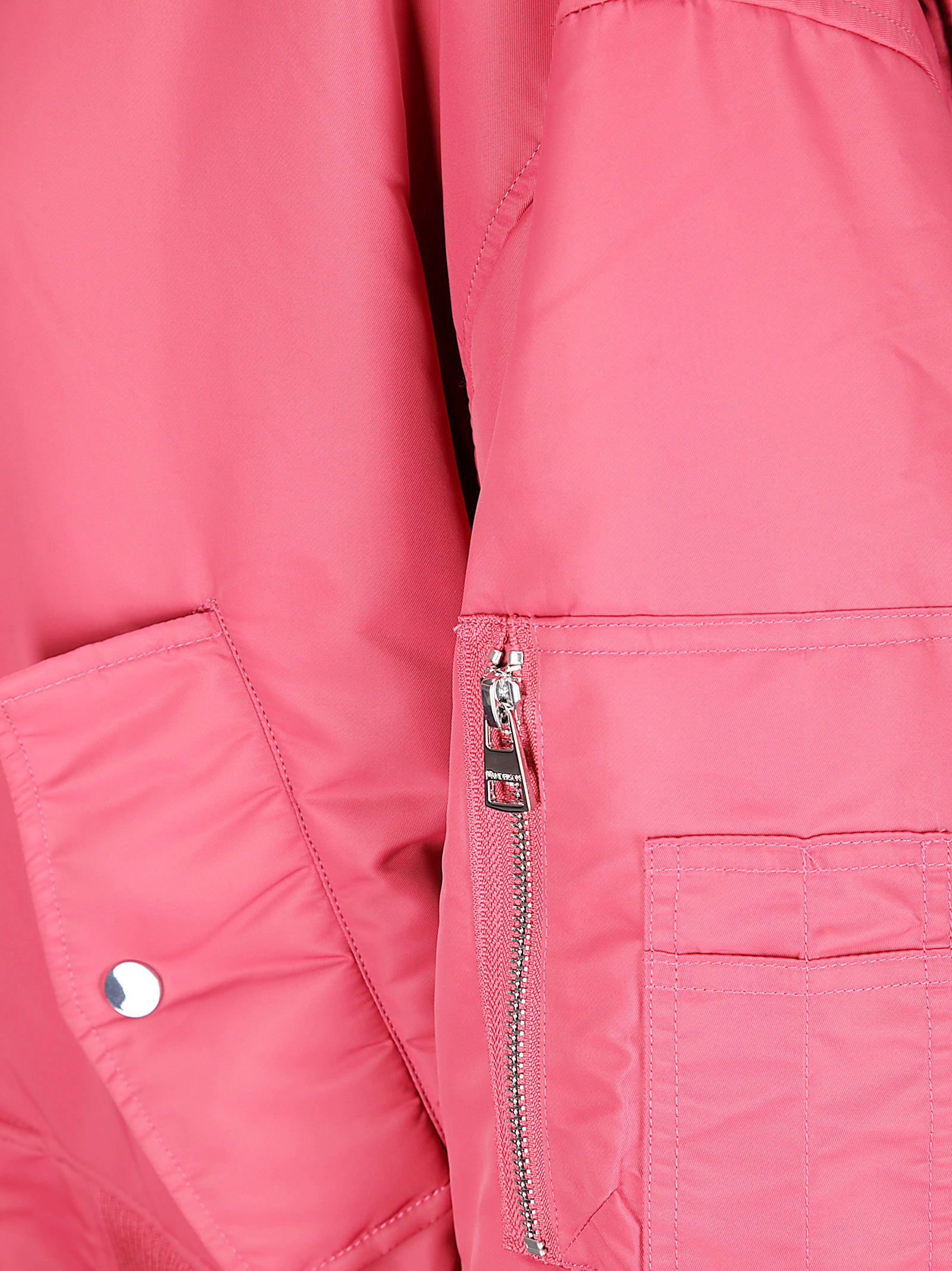 Jw Anderson Oversized Curved Hem Bomber Jacket In Red