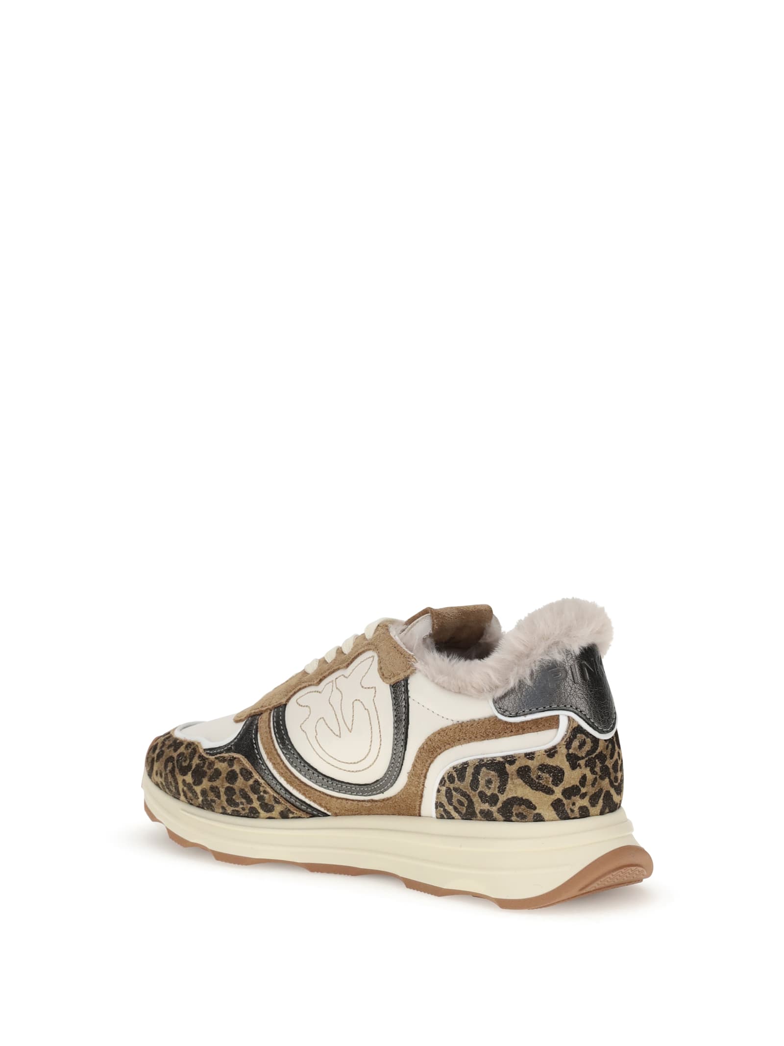 Pinko Zoe 01 Leopard Sneakers In Neutral