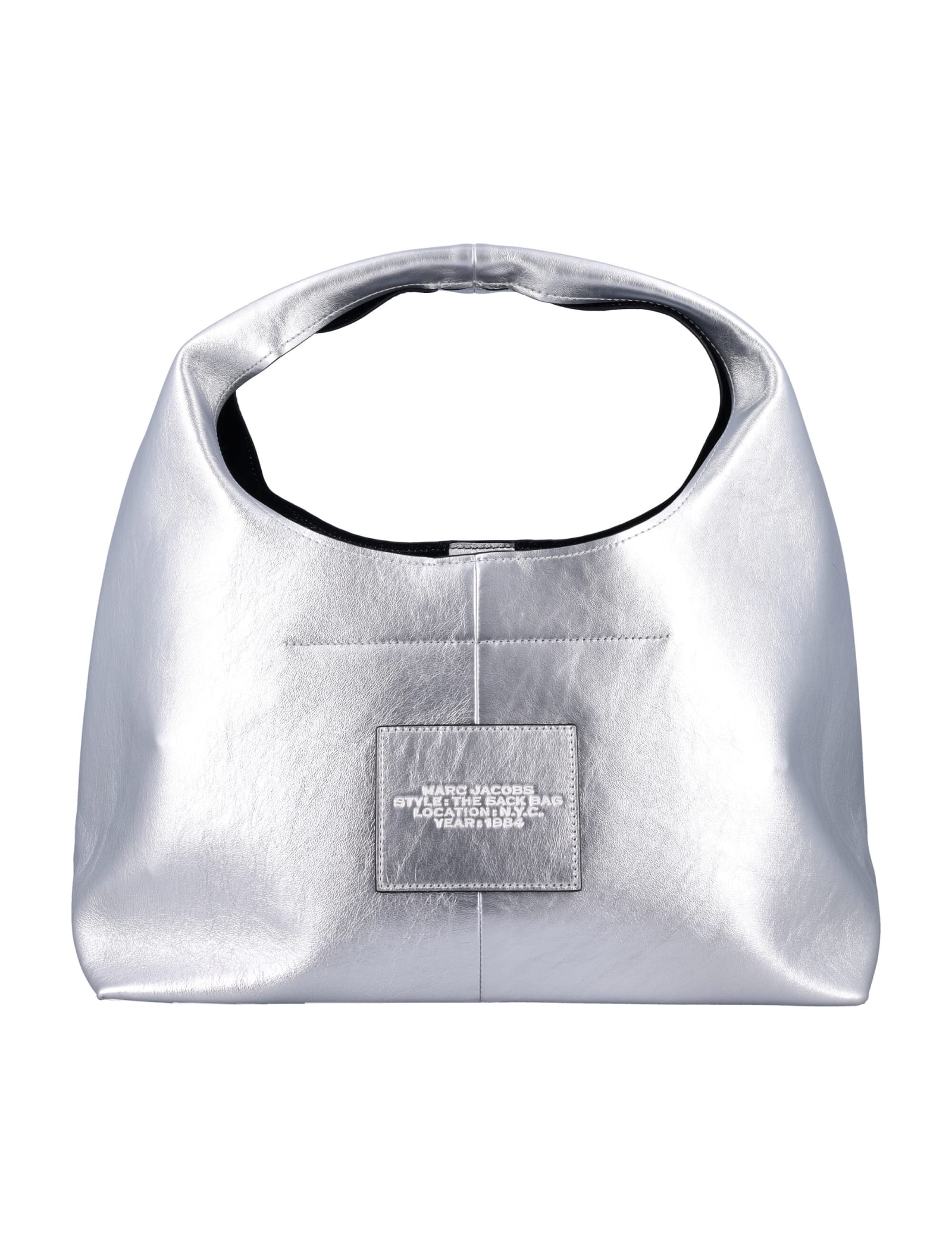 Shop Marc Jacobs The Sack Bag Metallic In Silver