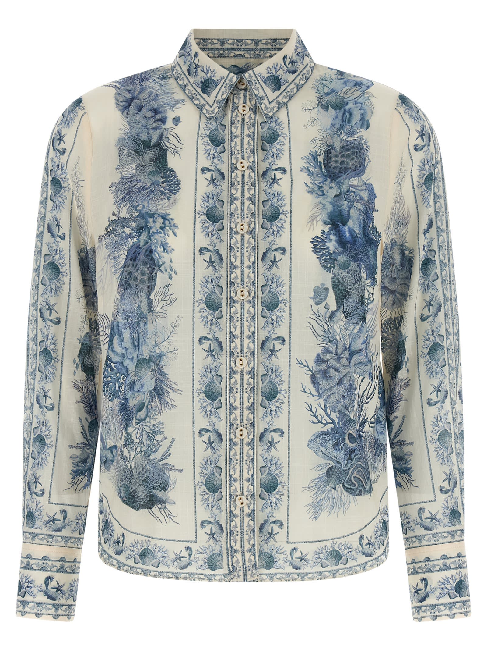 Zimmermann Wanderlust Shirt In Blue