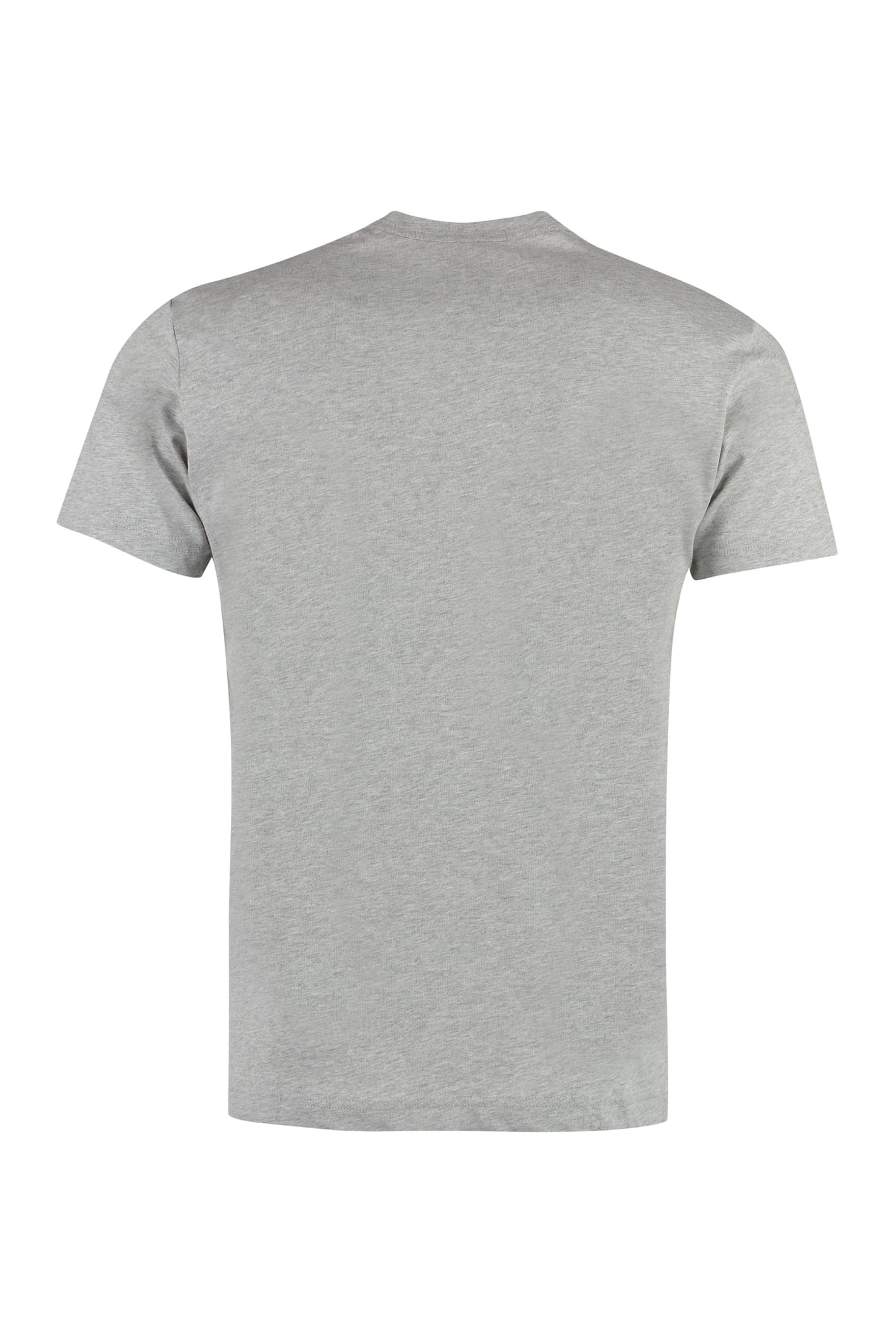 Shop Comme Des Garçons Shirt Printed Cotton T-shirt In Grey