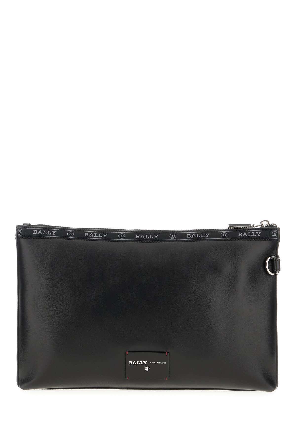 Bally Black Leather Hartland Pouch In F010