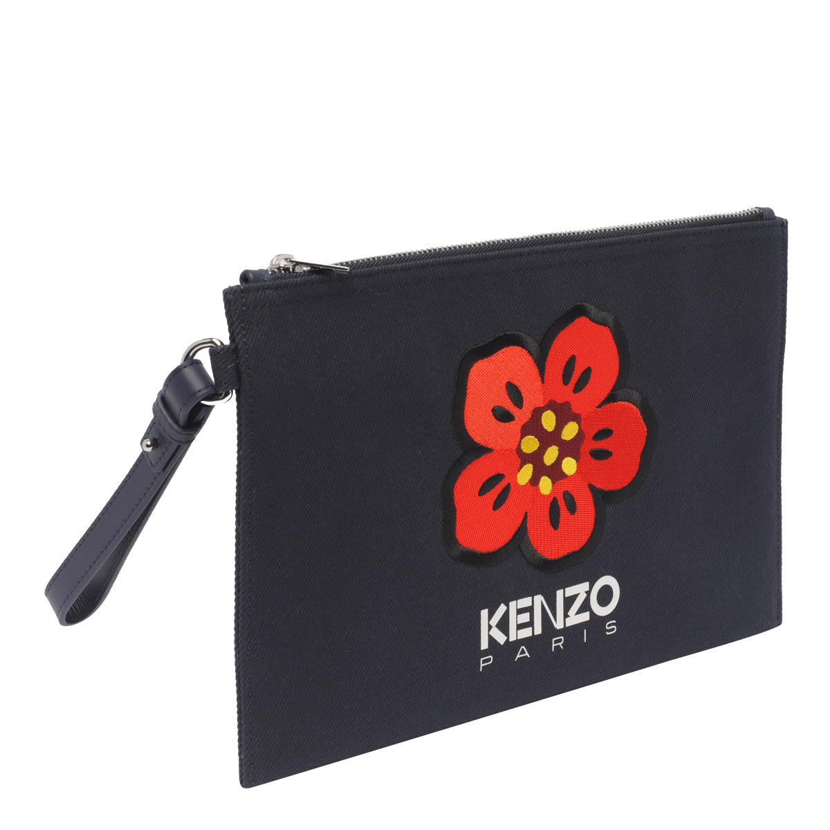 Shop Kenzo Large Clutch Boke Flower In Blue