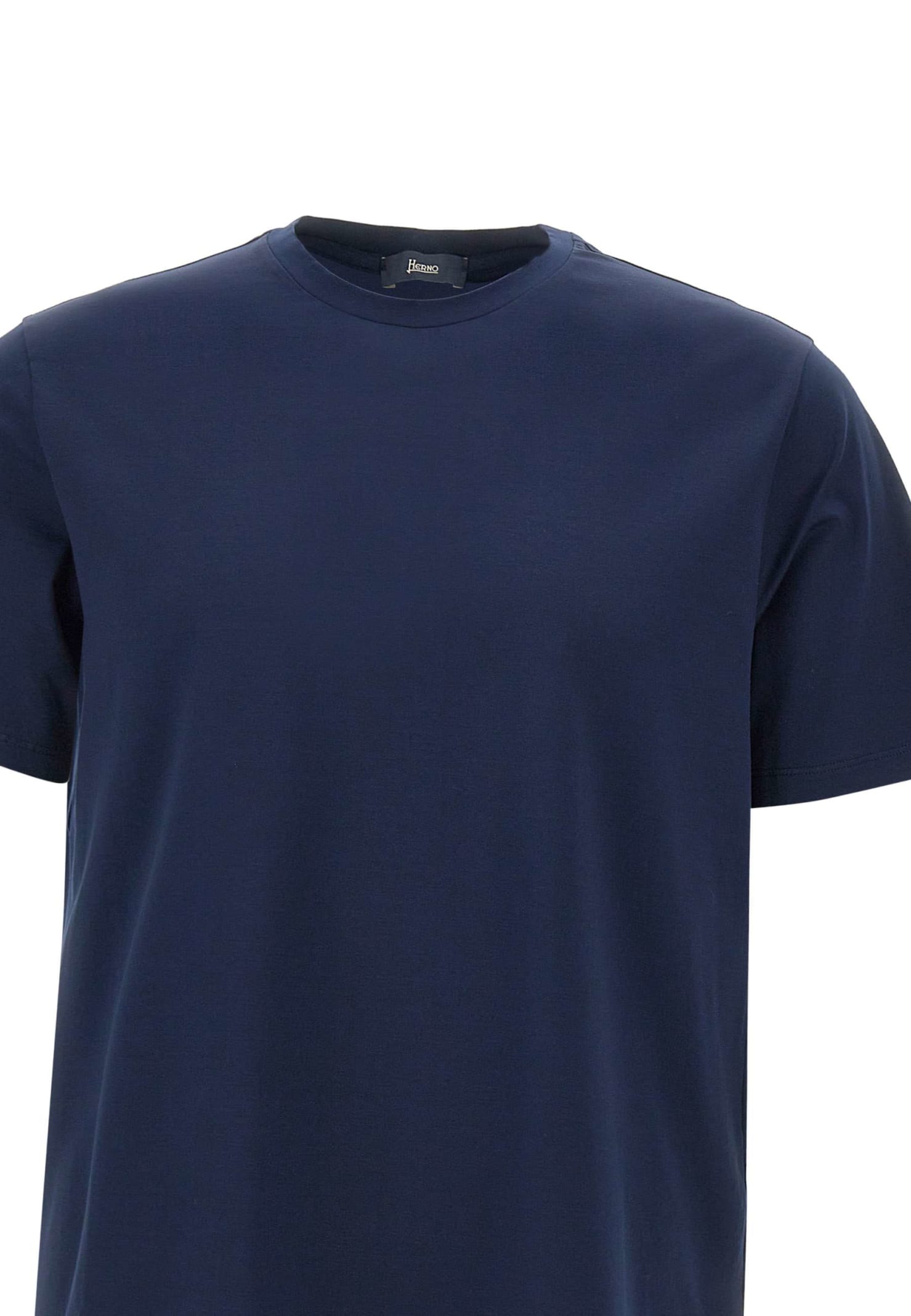 Shop Herno Superfine Cotton T-shirt In Blue