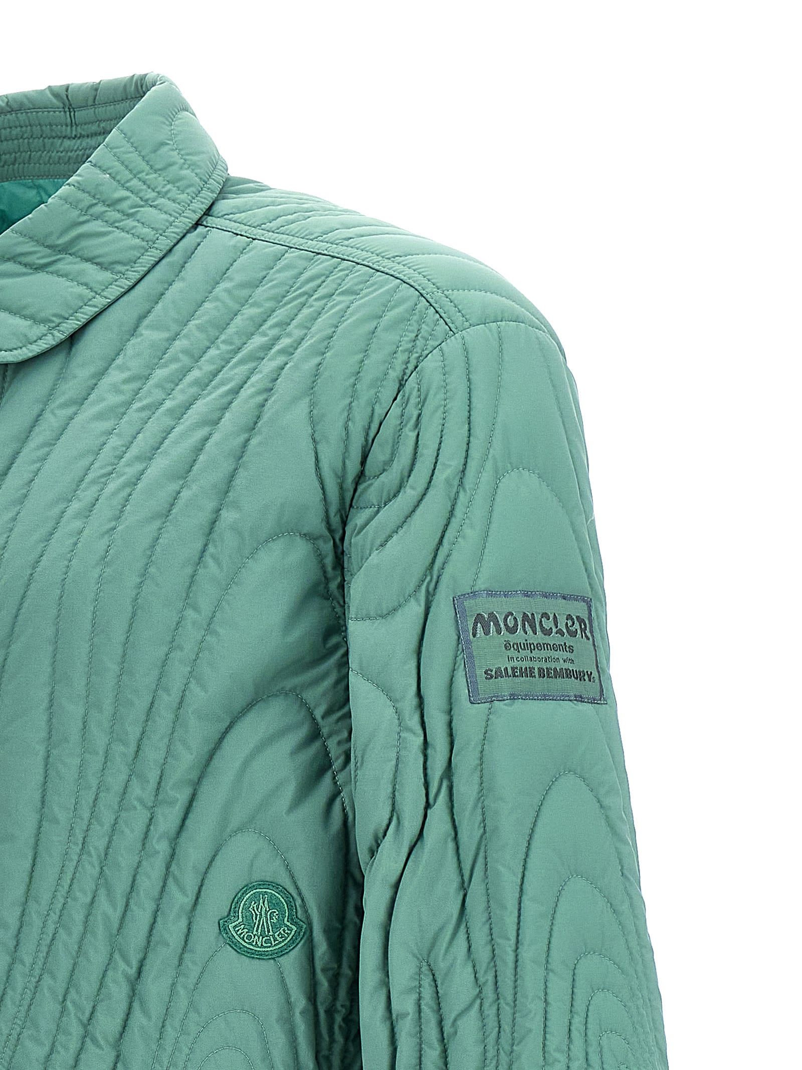 Shop Moncler Genius X Salehe Bembury Harter Jacket In Light Blue