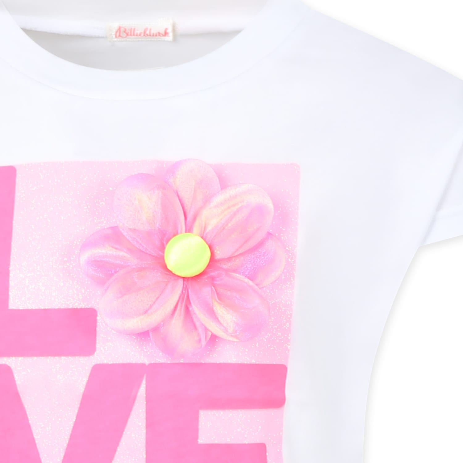 Billieblush White T-shirt For Girl With Writing In White