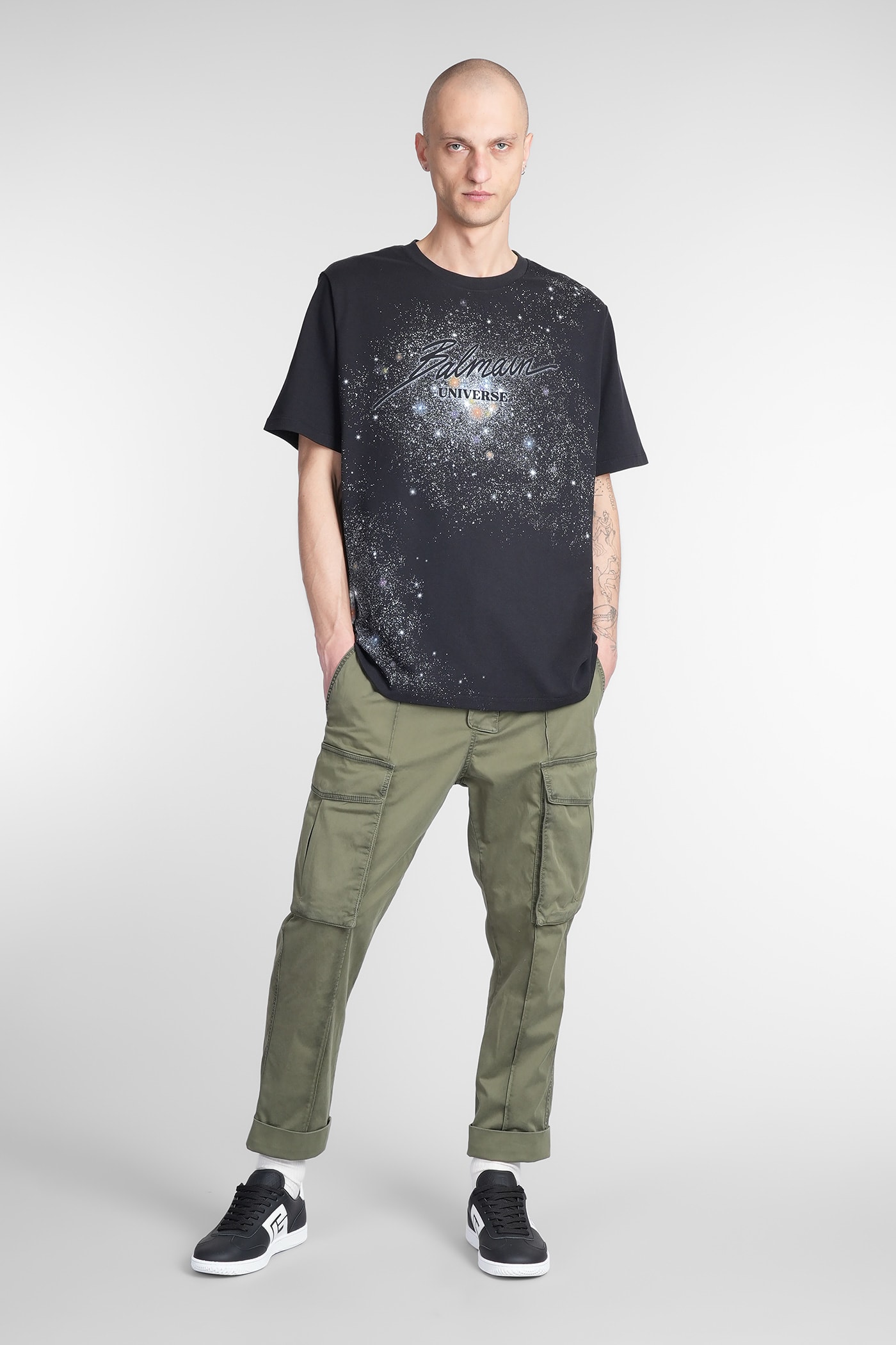 Shop Balmain T-shirt In Black Cotton