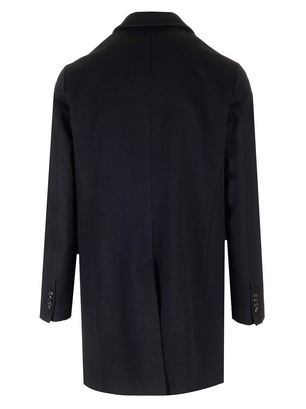 Shop Barba Napoli Ingle-breasted Wool And Cashmere Coat In Blue