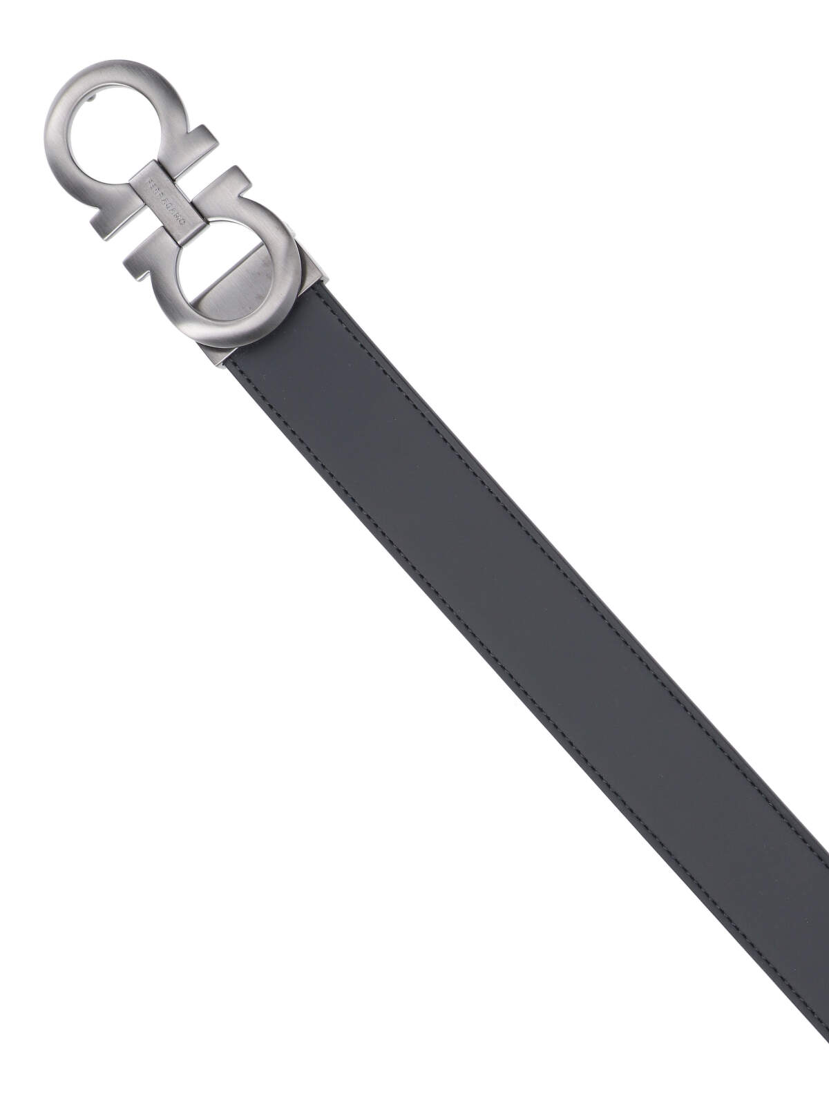 Ferragamo Gancini Reversible Belt In Black