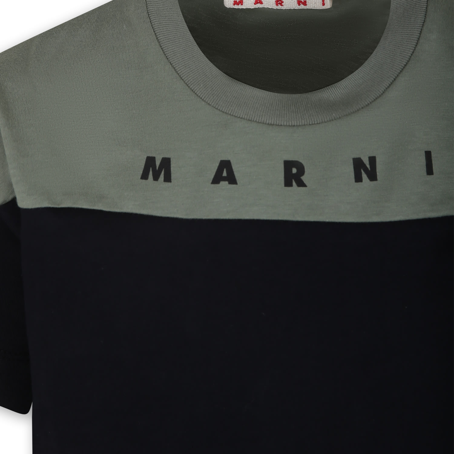 Shop Marni Black T-shirt For Kids With Logo