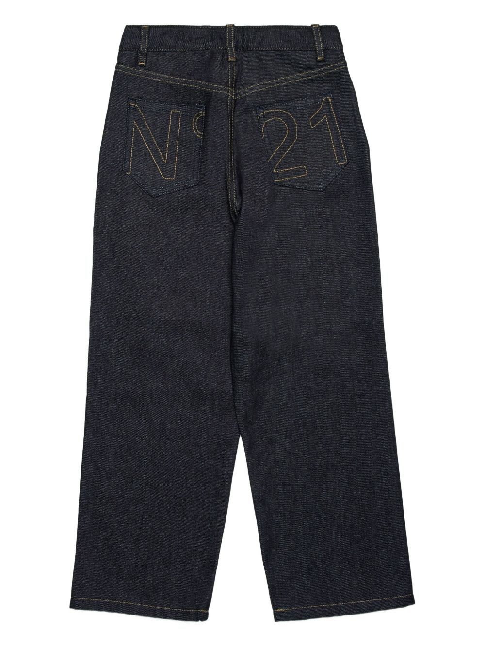 N°21 Nº21 Kids Embroidered Jeans In Black