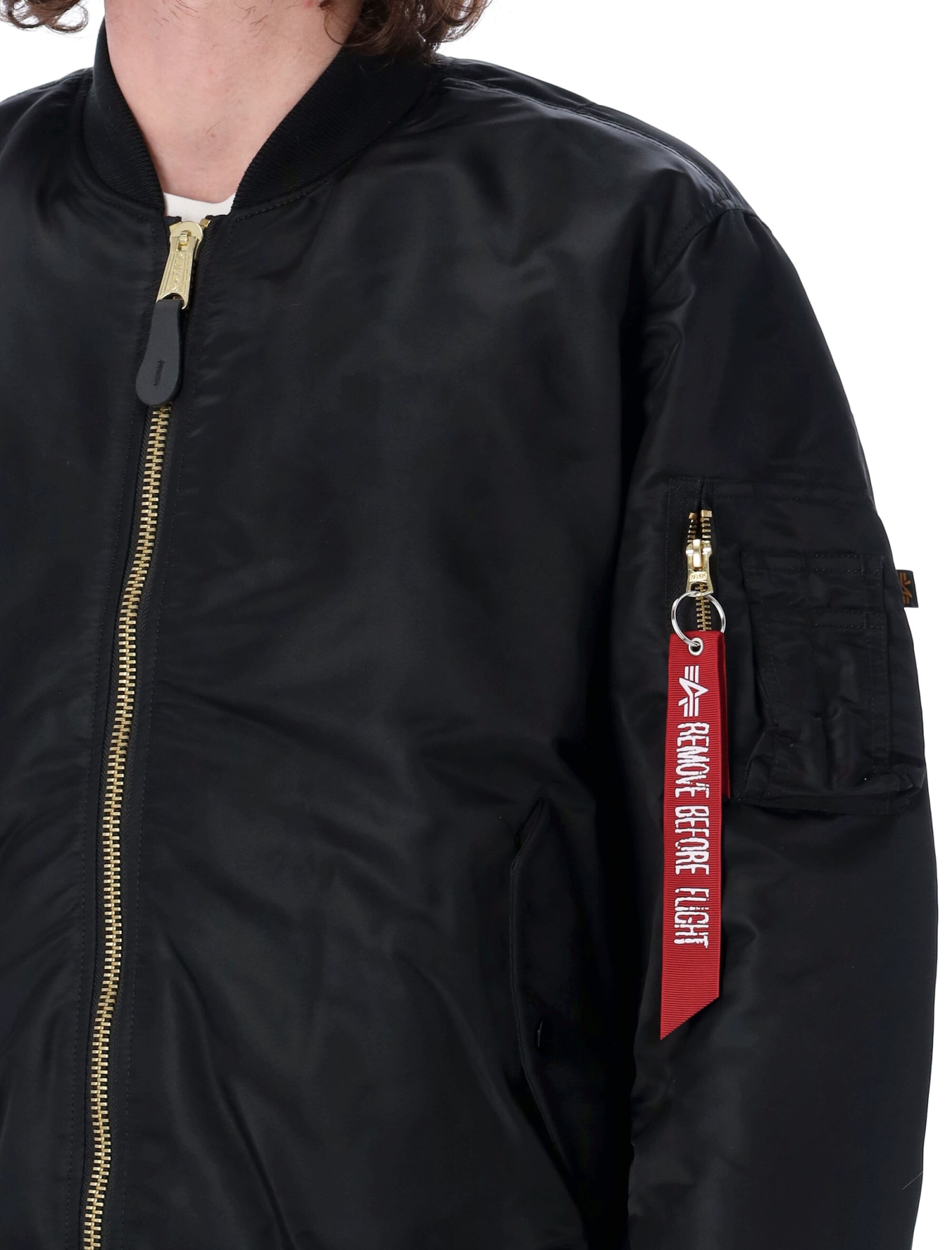 Shop Alpha Industries Ma-1 Reversible Bomber In Black