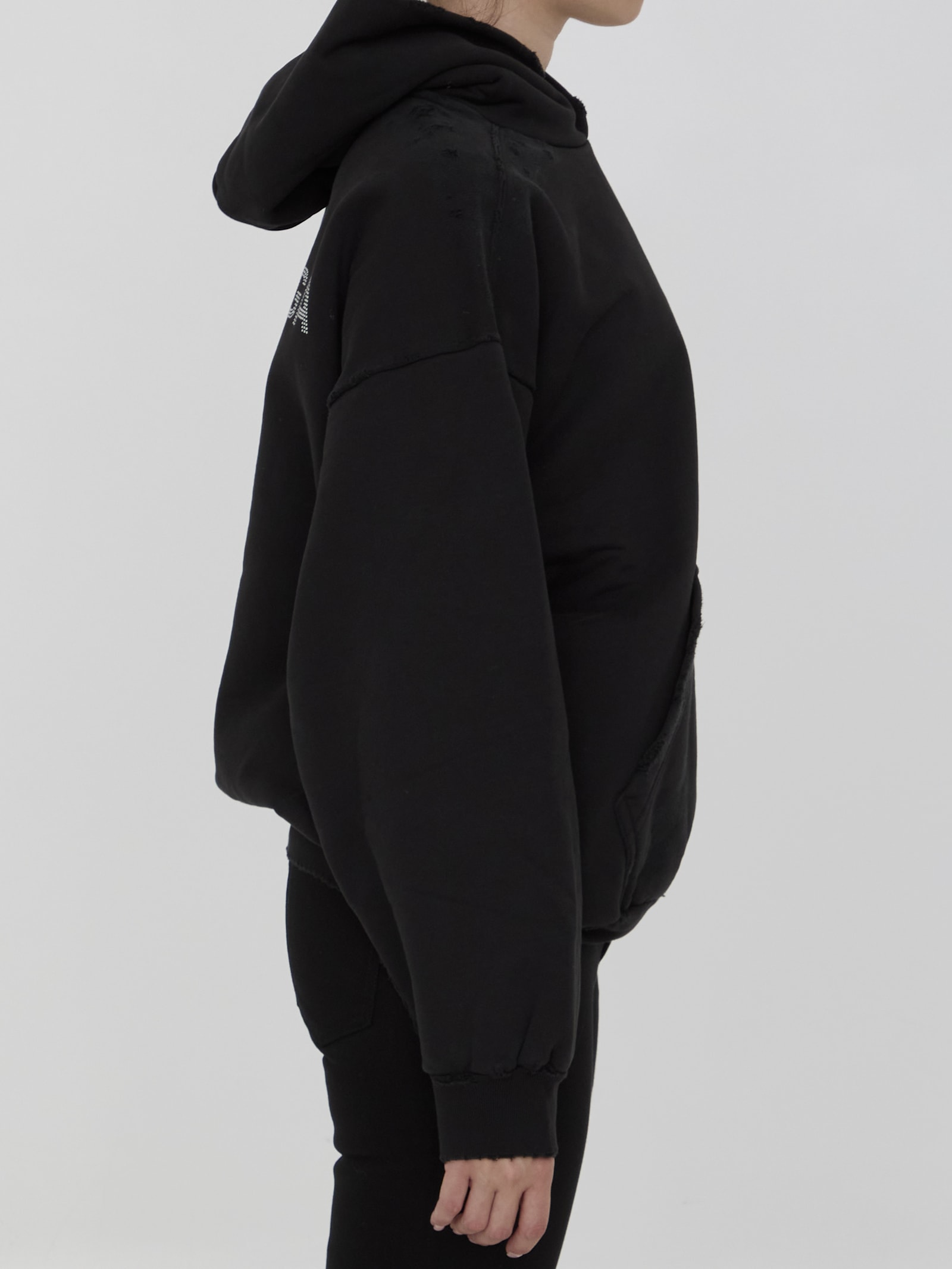 Shop Balenciaga Back Hoodie In Black