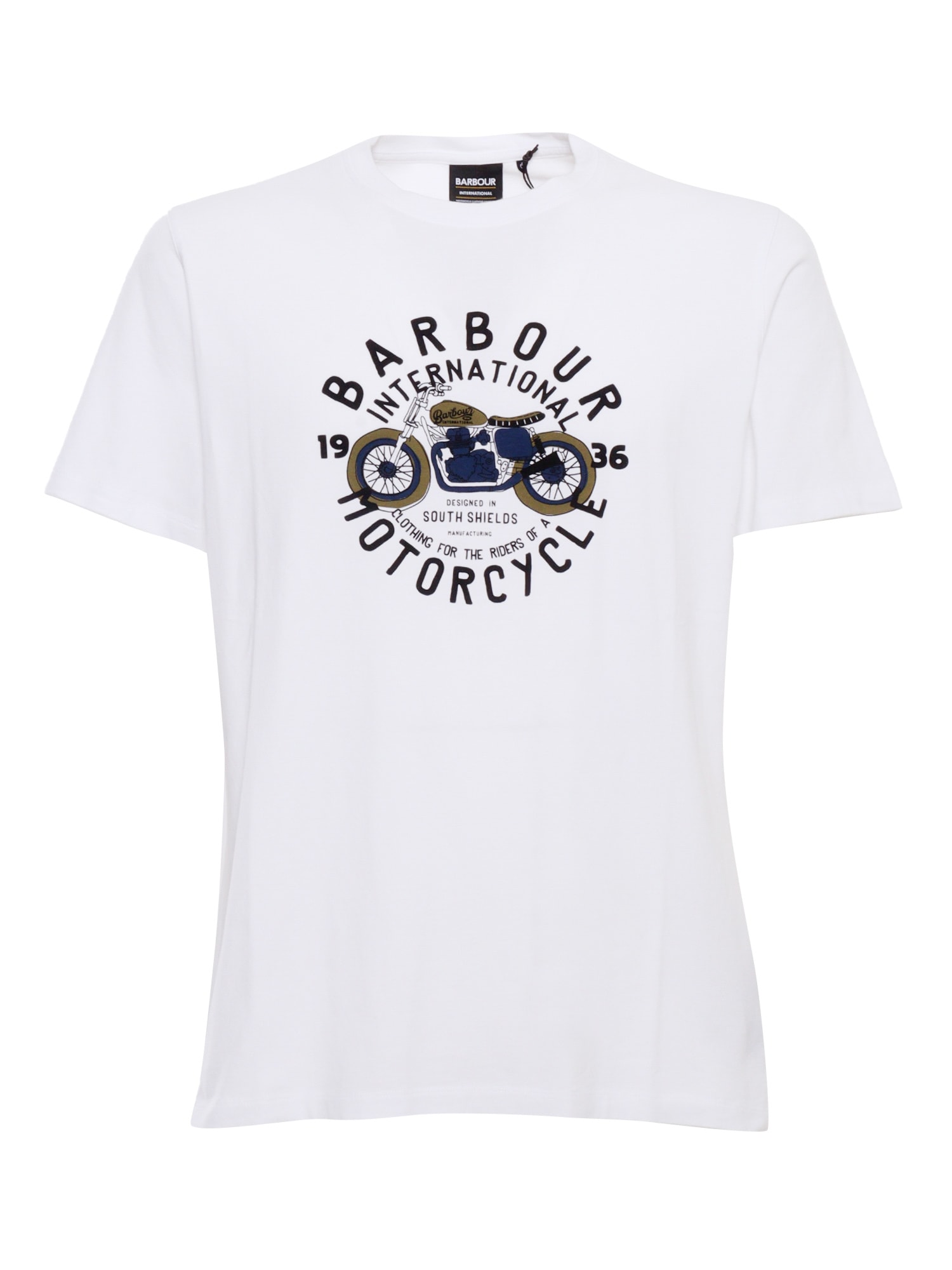 Shop Barbour White T-shirt With Print