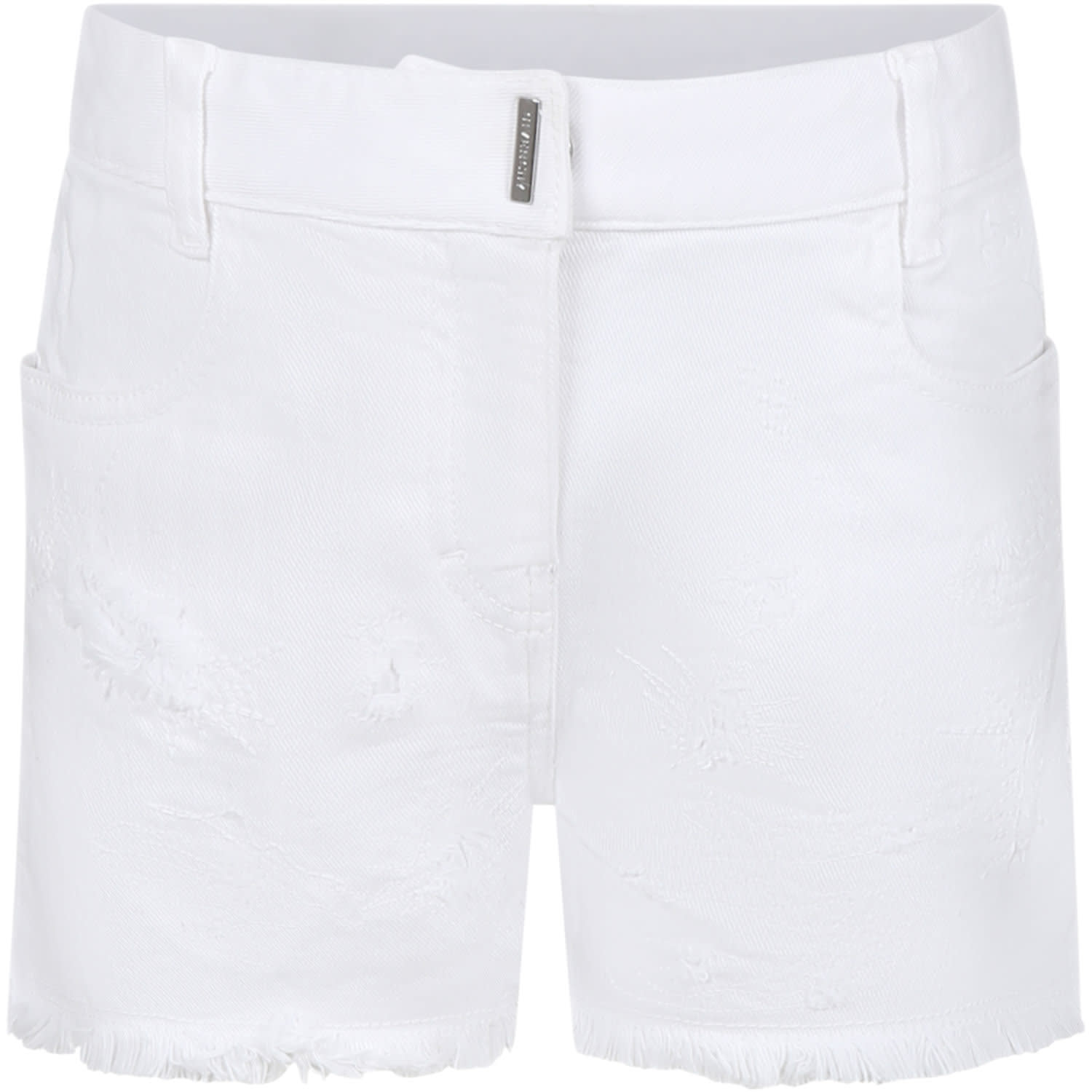 Givenchy Kids' White Shorts For Girl With Logo
