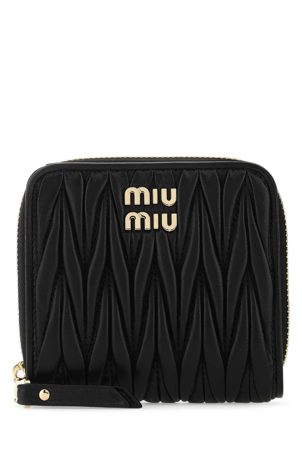 Shop Miu Miu Black Nappa Leather Wallet