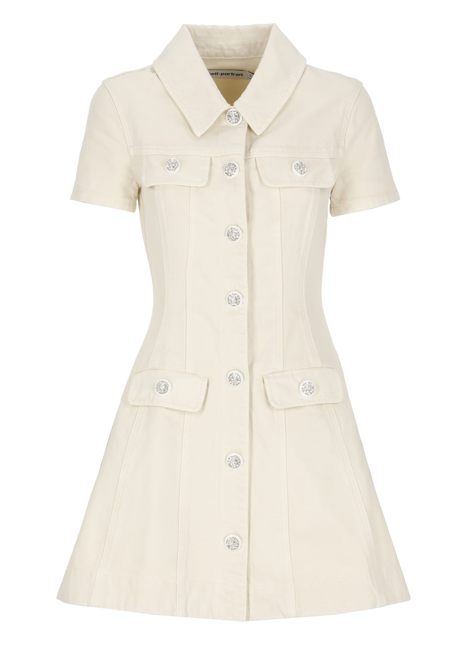 Collared Denim Mini Dress