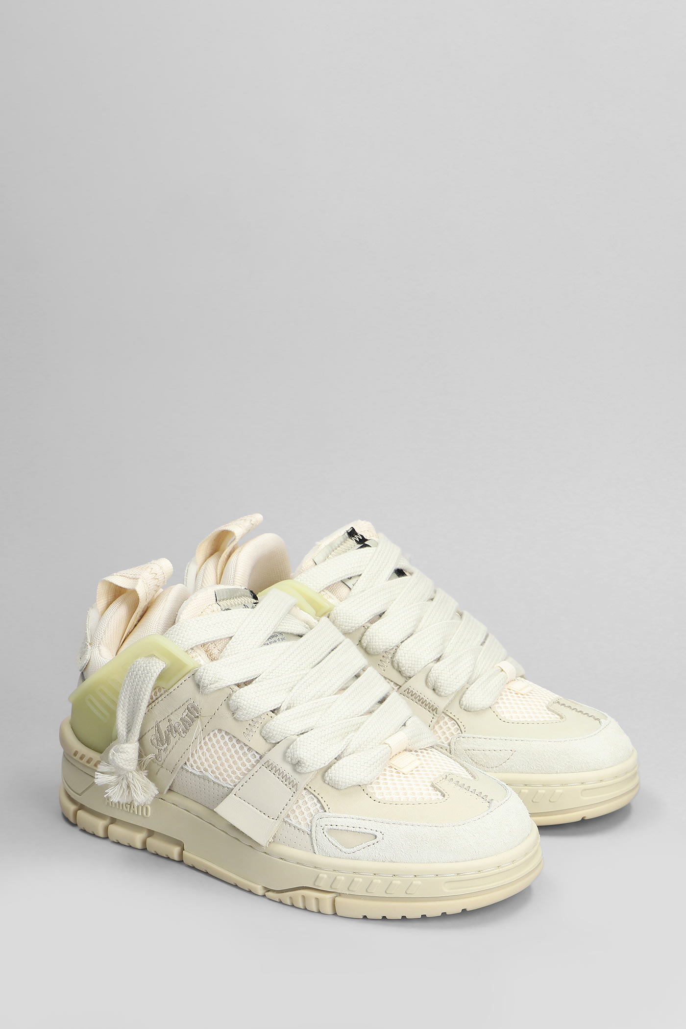 Axel Arigato Area Patchwork Sneakers In Beige Suede And Leather In Neutral