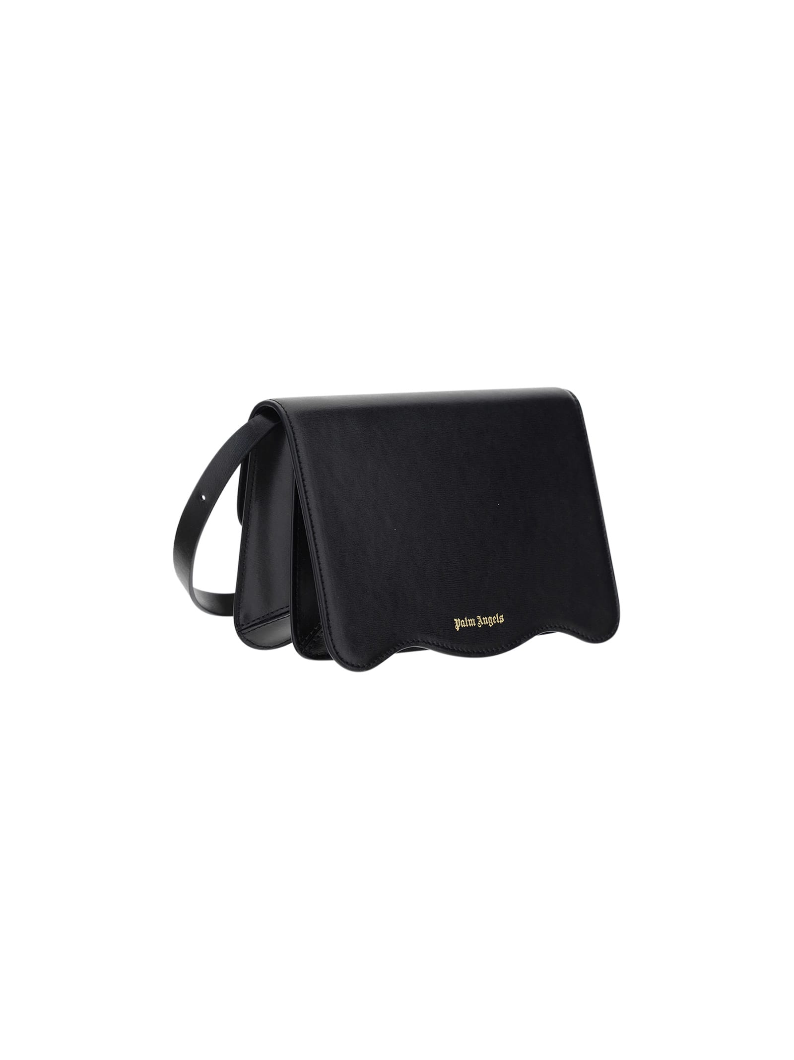 Shop Palm Angels Palm Beach Shoulder Bag In Nero/oro