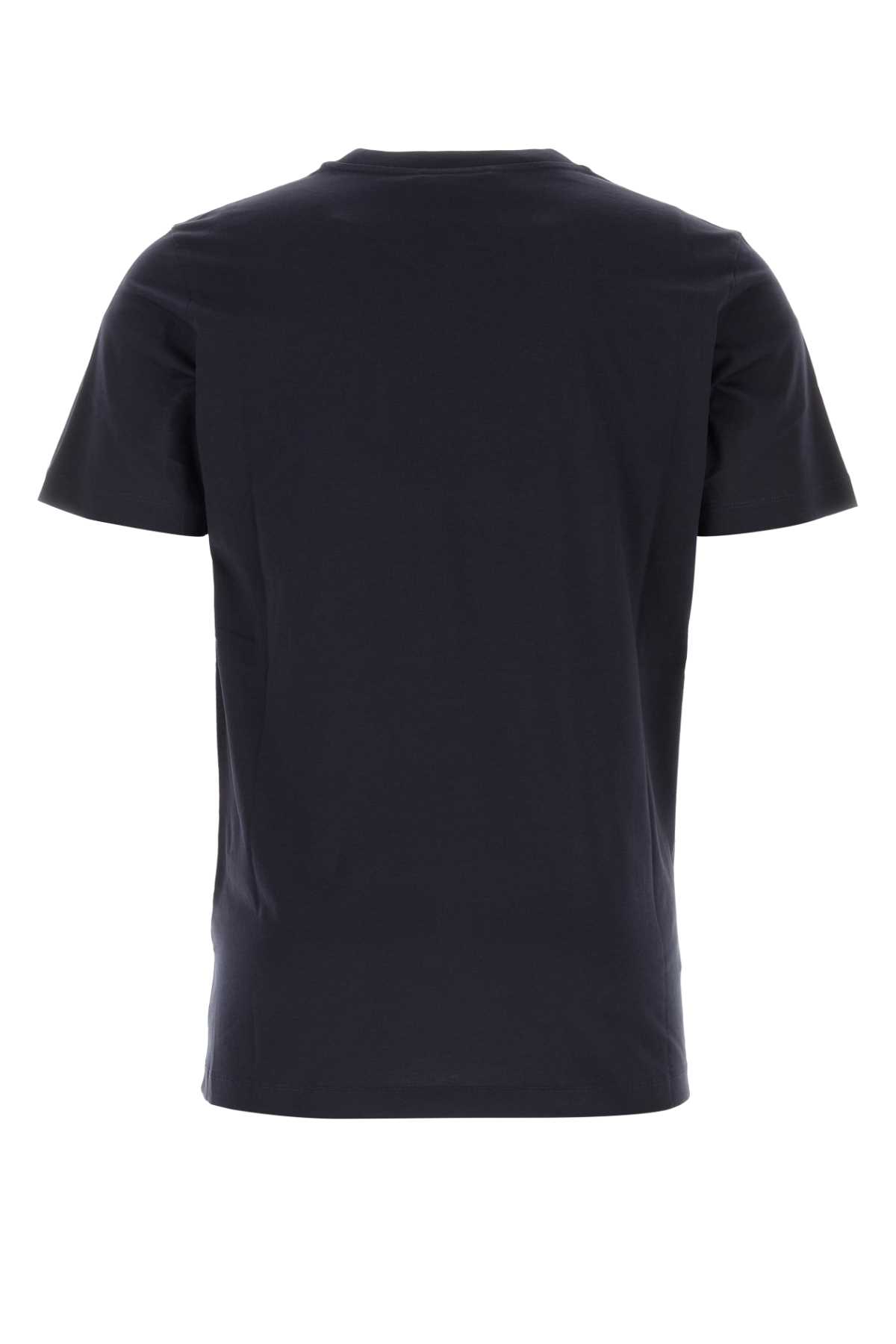 Shop Marni Midnight Blue Cotton T-shirt In Blublack
