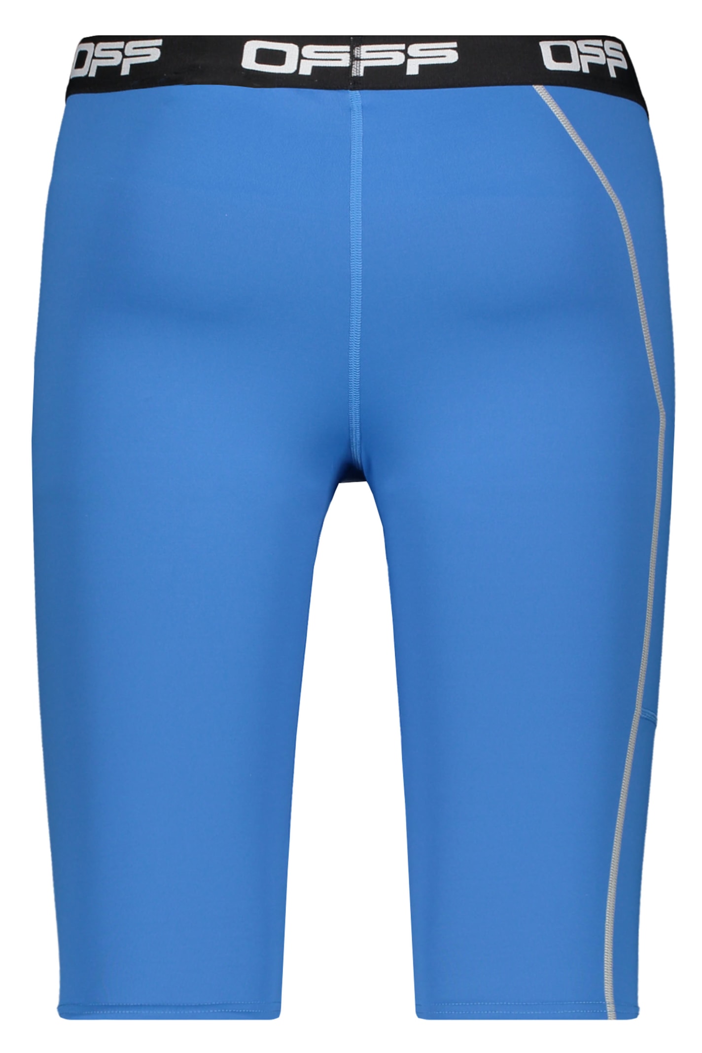 Shop Off-white Techno Fabric Bermuda-shorts In Blue