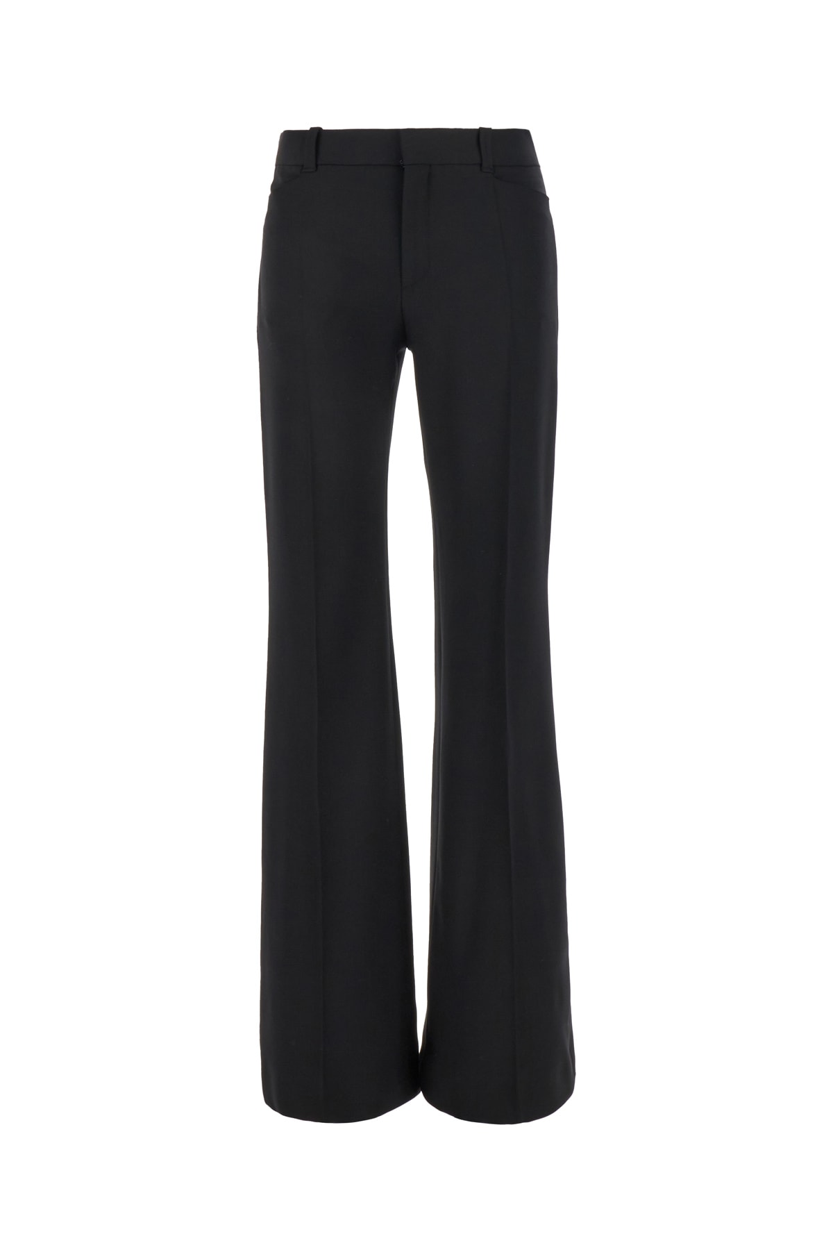 Shop Chloé Black Stretch Wool Pant In 001