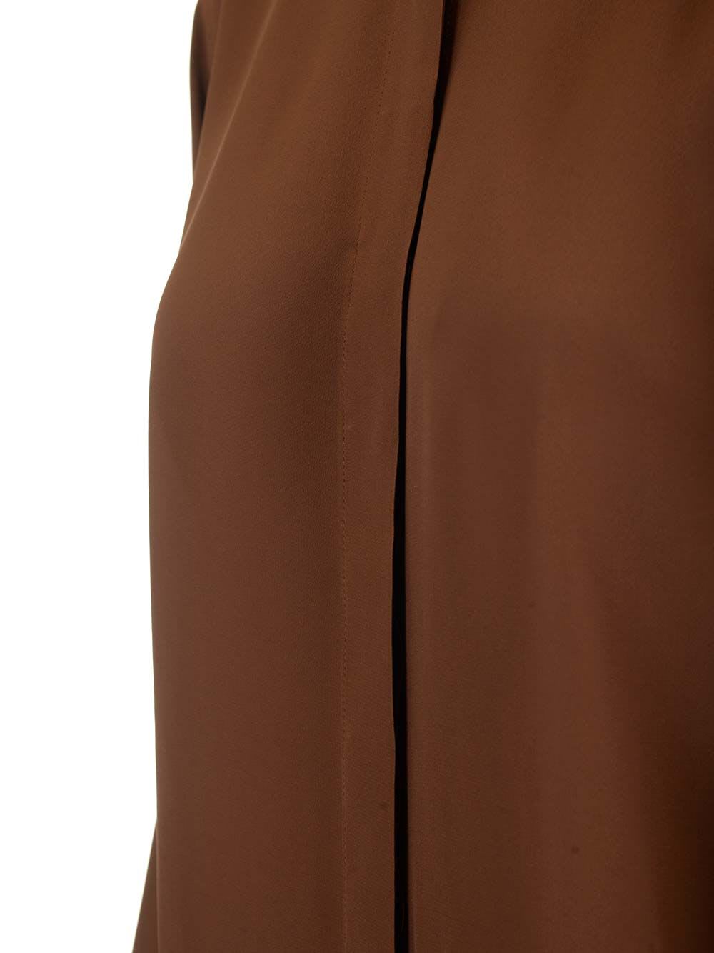 Shop Dries Van Noten Silk Crepe Shirt In Brown