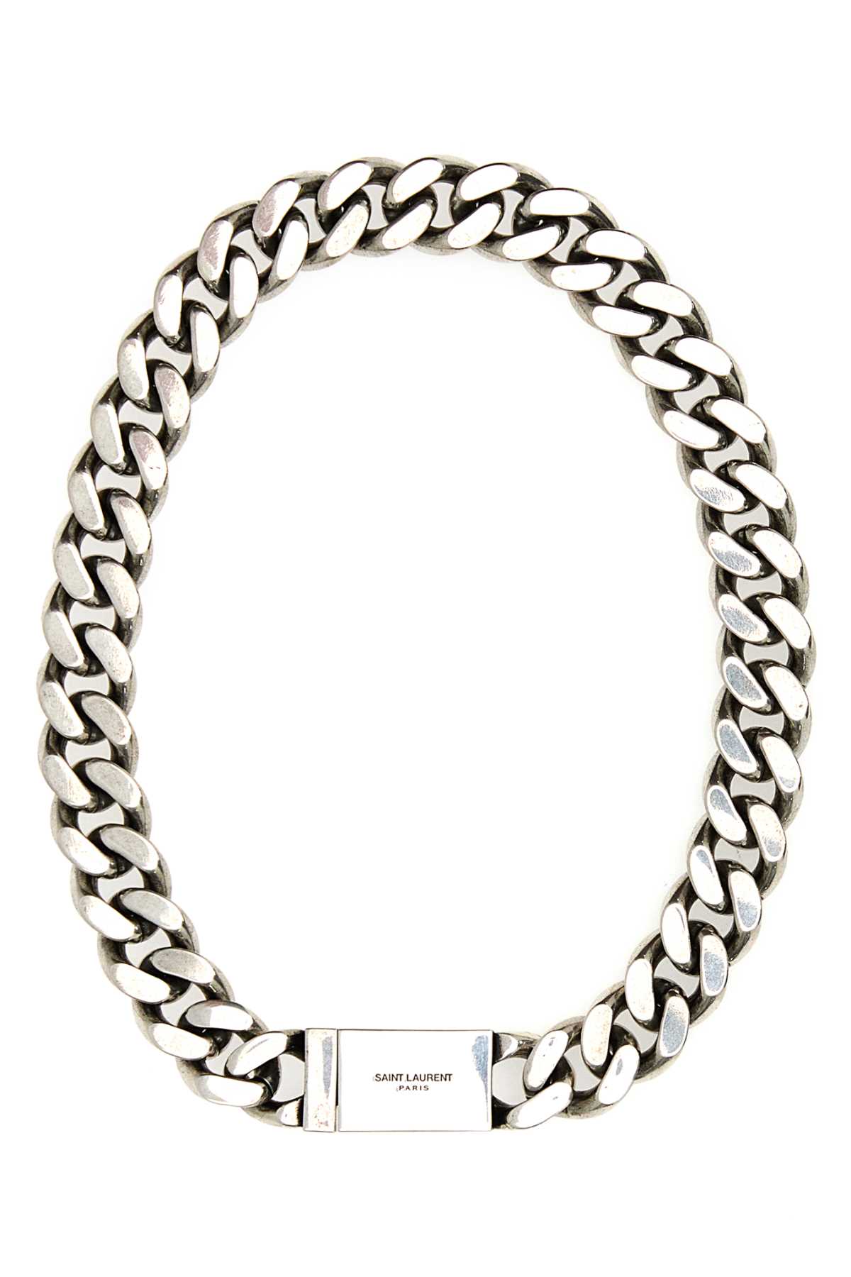 Saint Laurent Silver Metal Barbazzale Necklace