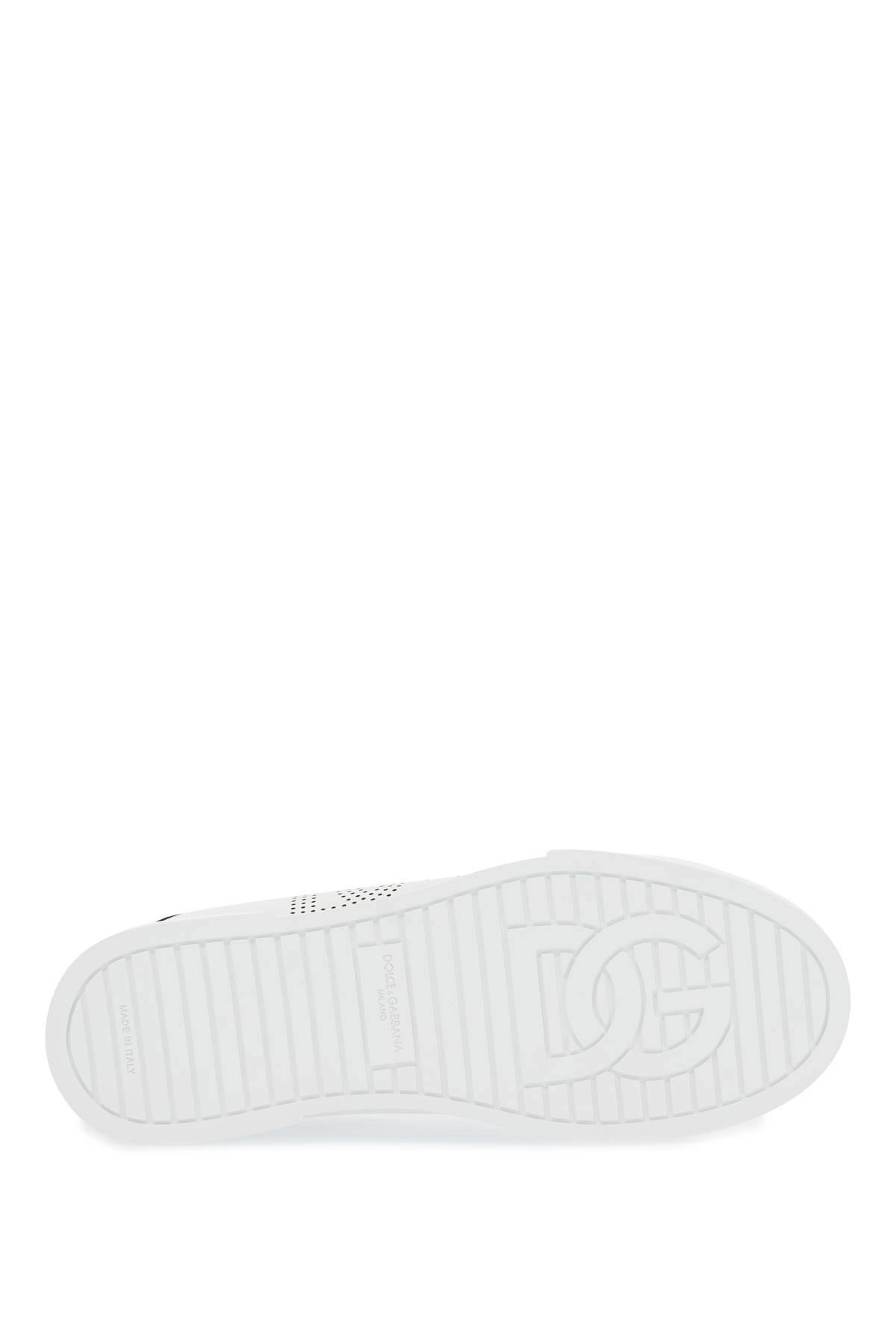 Shop Dolce & Gabbana Portofino Leather Nappa In Bianco/nero (white)