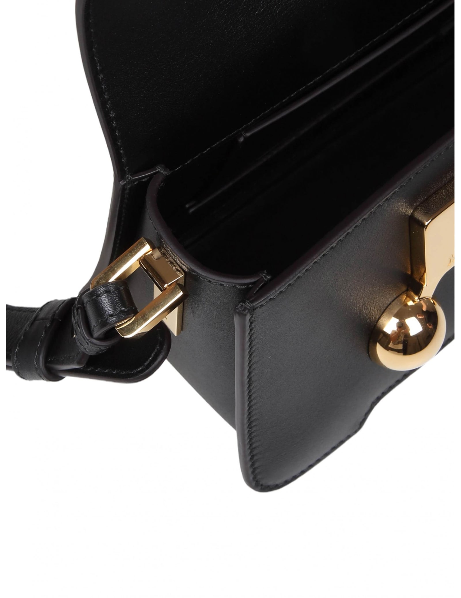 Shop Marni Trunkaroo Mini Shoulder Bag In Black Leather