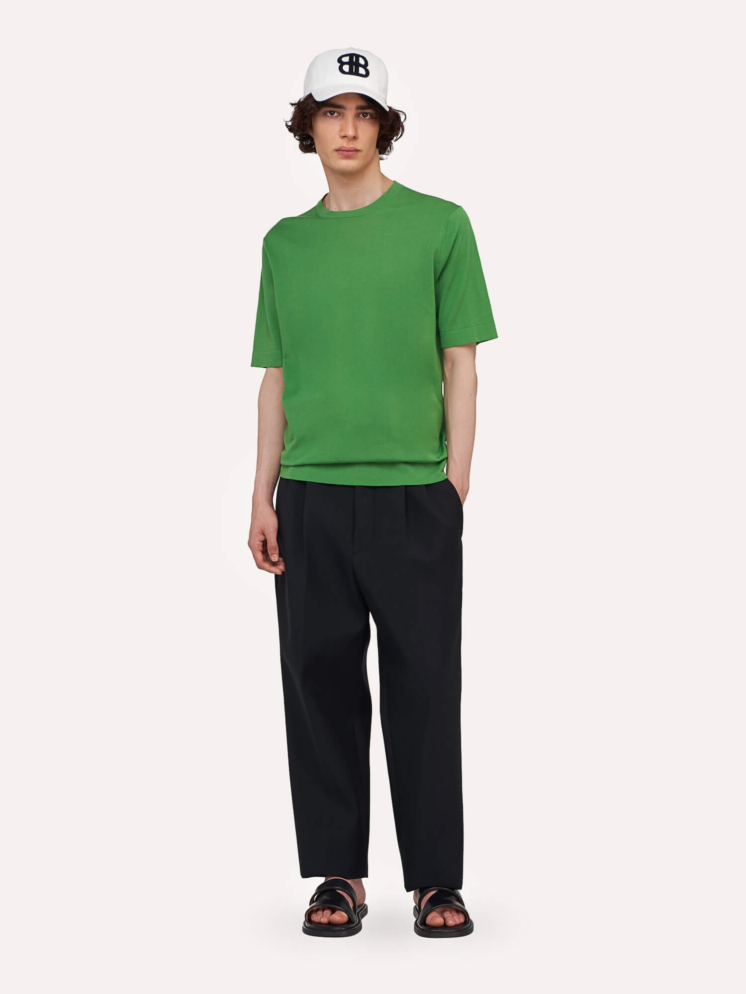 Ballantyne Ultralight Cotton T-shirt In Green Apple