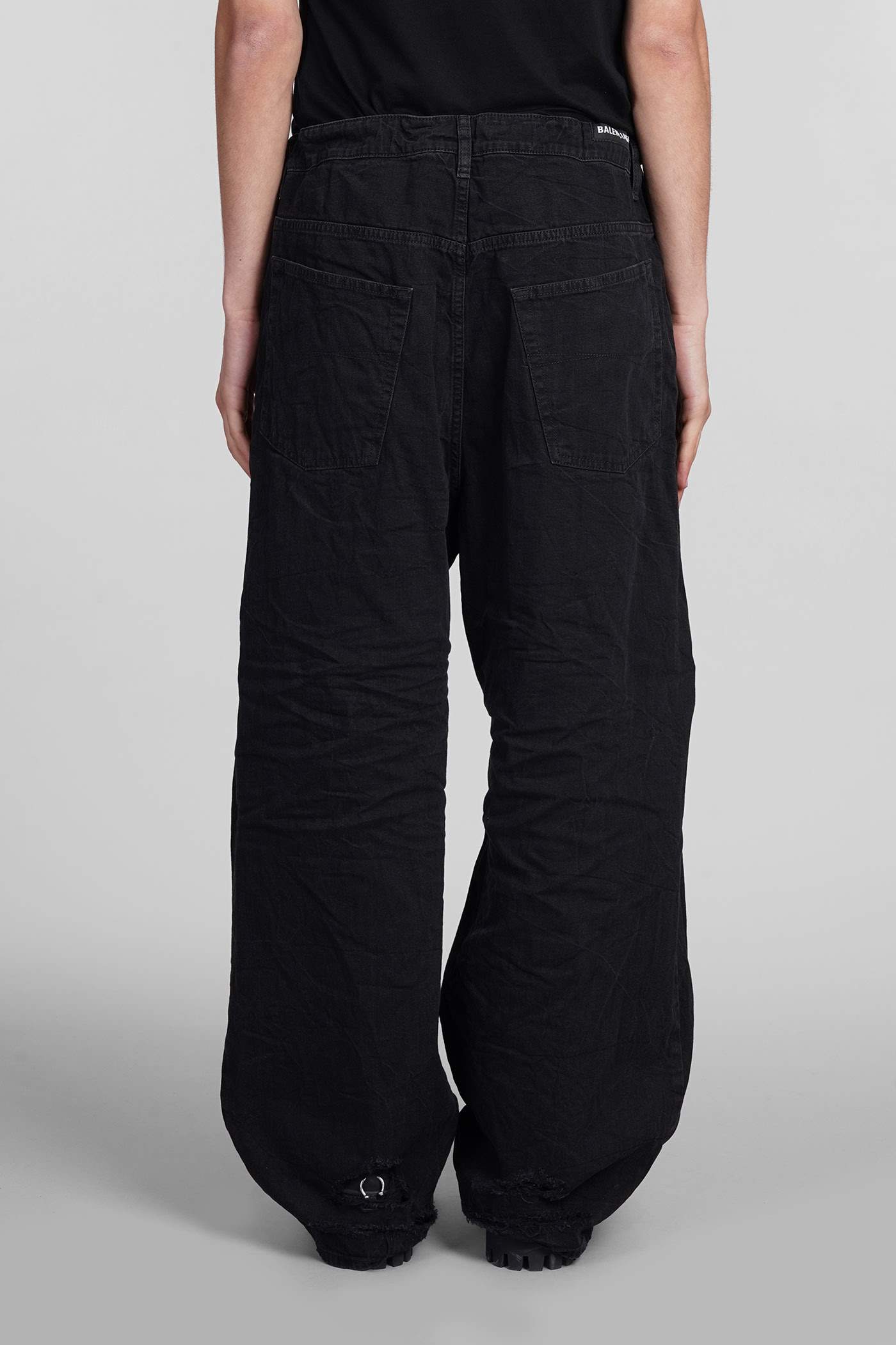 Shop Balenciaga Pants In Black Cotton