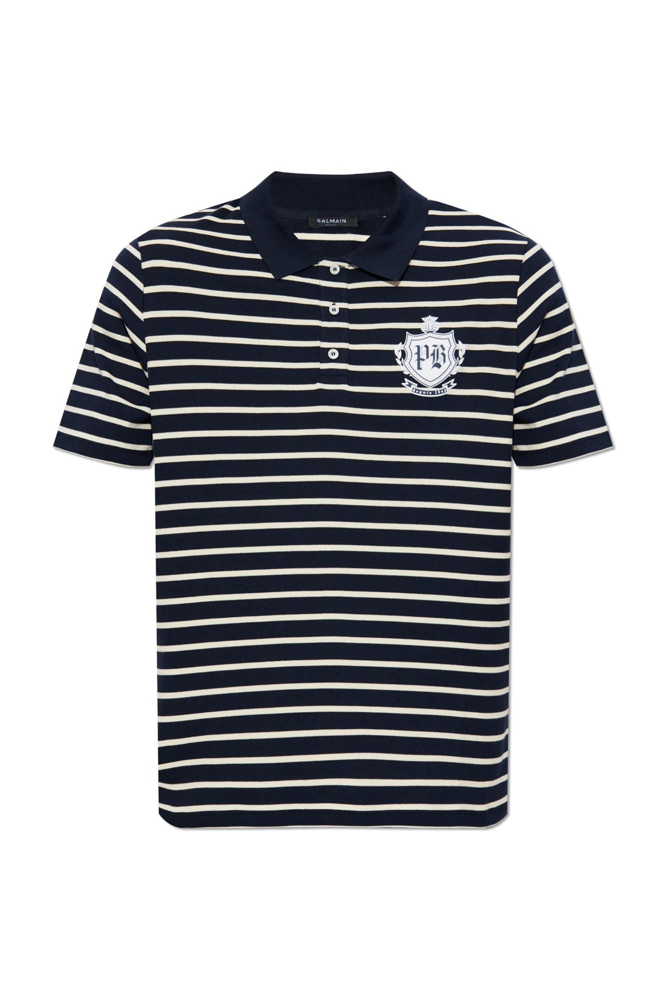 Balmain Striped Pattern Polo