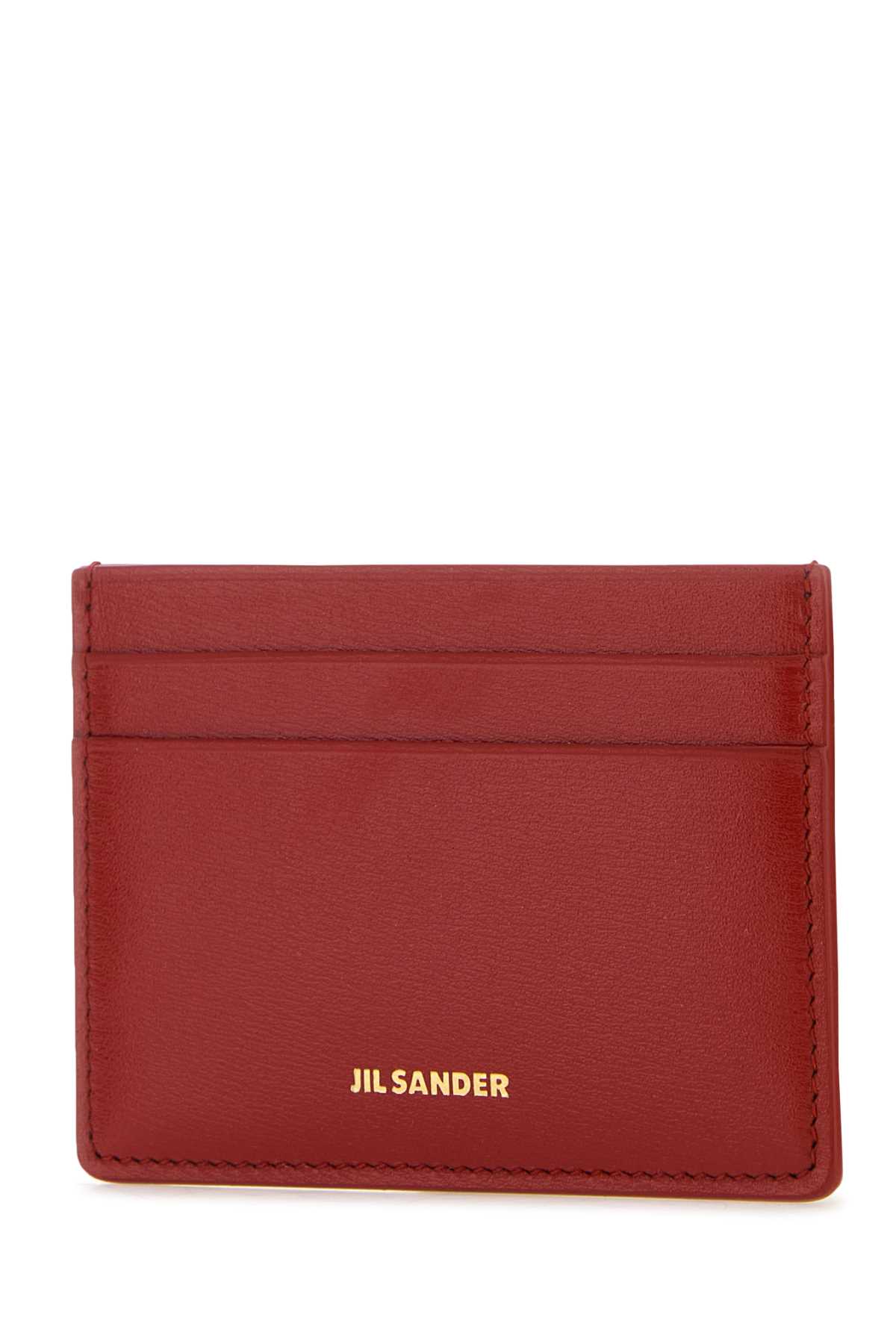 Jil Sander Tiziano Red Leather Card Holder In 613