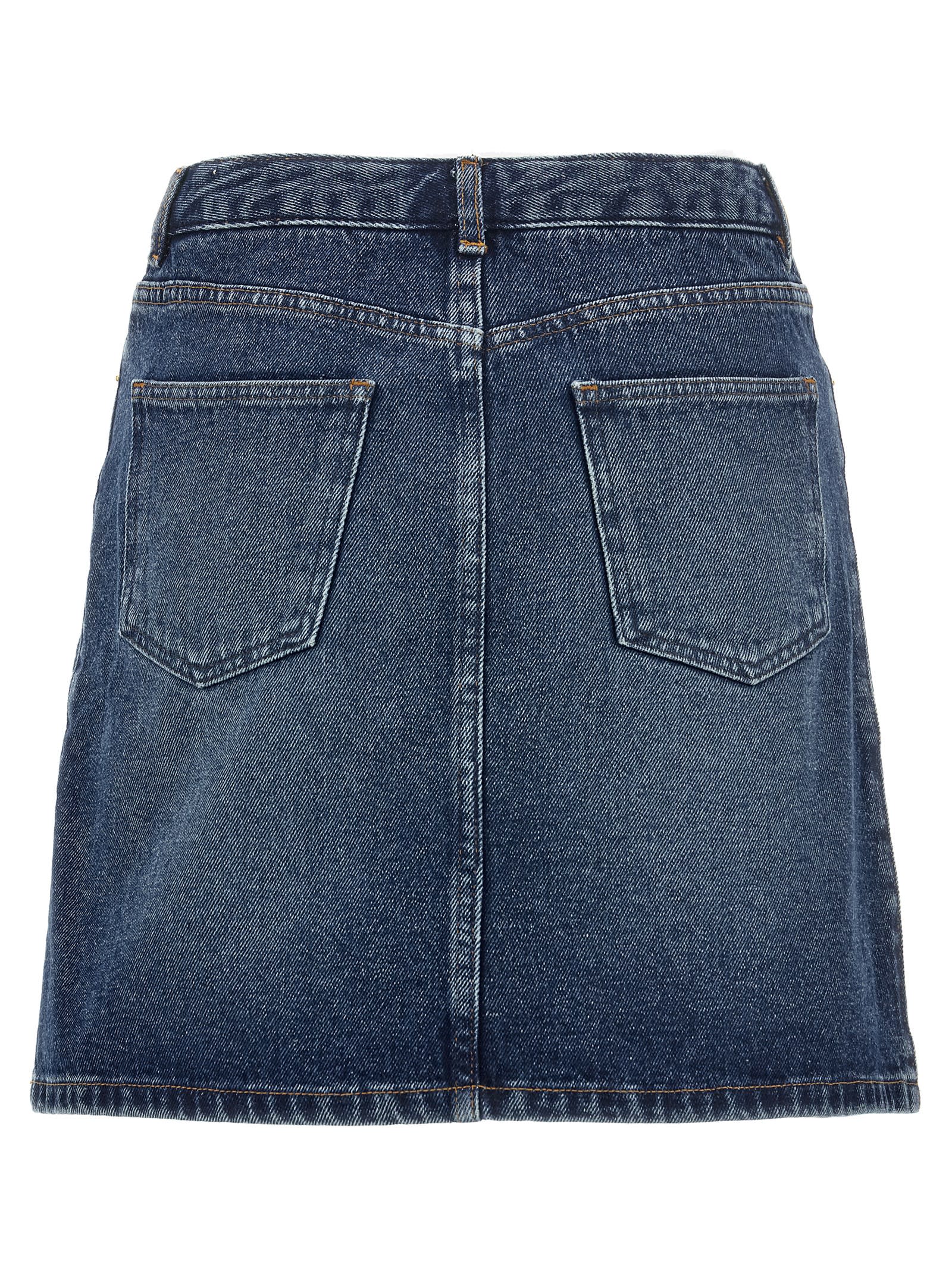 Apc A.p.c. Denim Mini Skirt In Blue