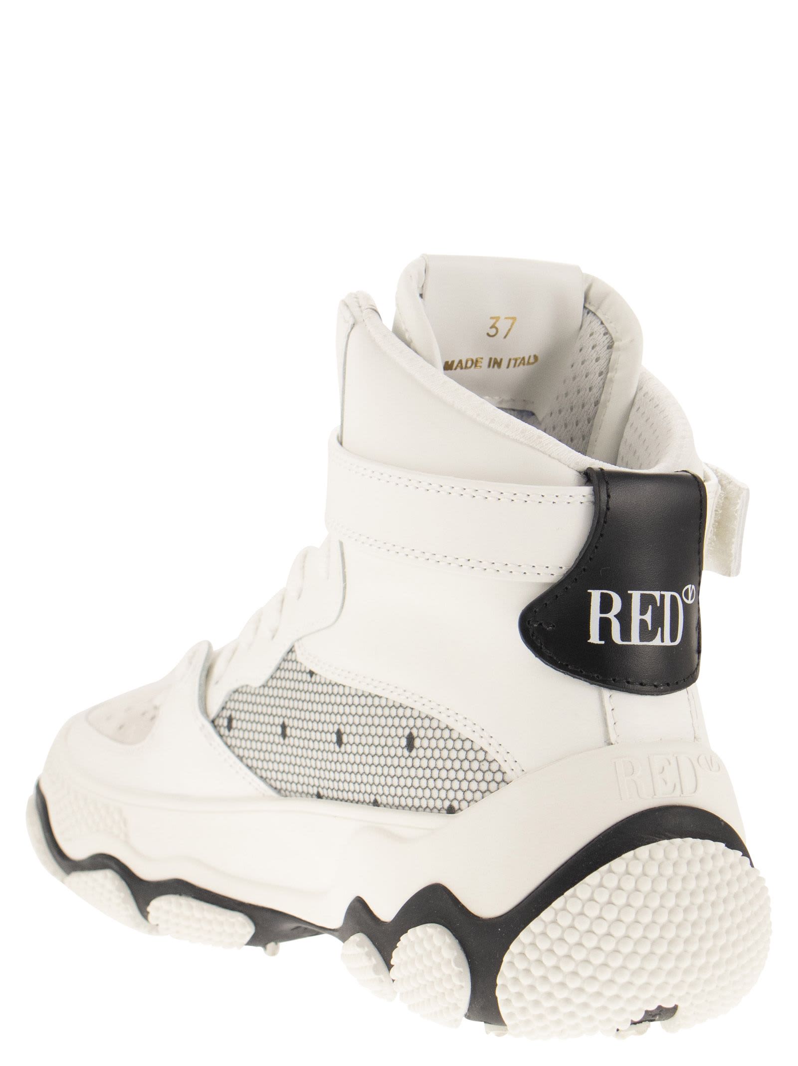 Shop Red Valentino Glam Run Lace Sneakers In White