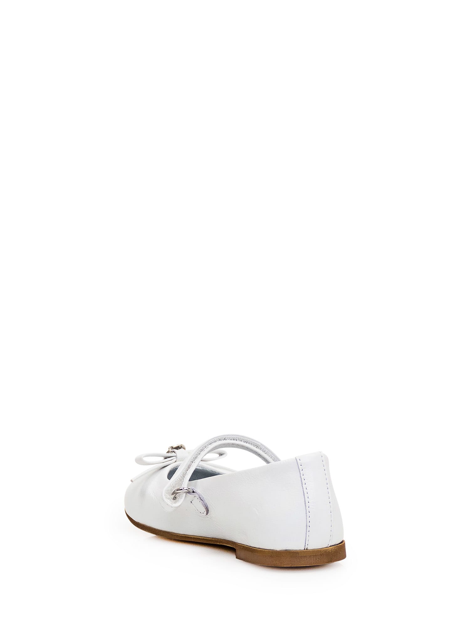 Shop Monnalisa Ballerina With Bow In Bianco