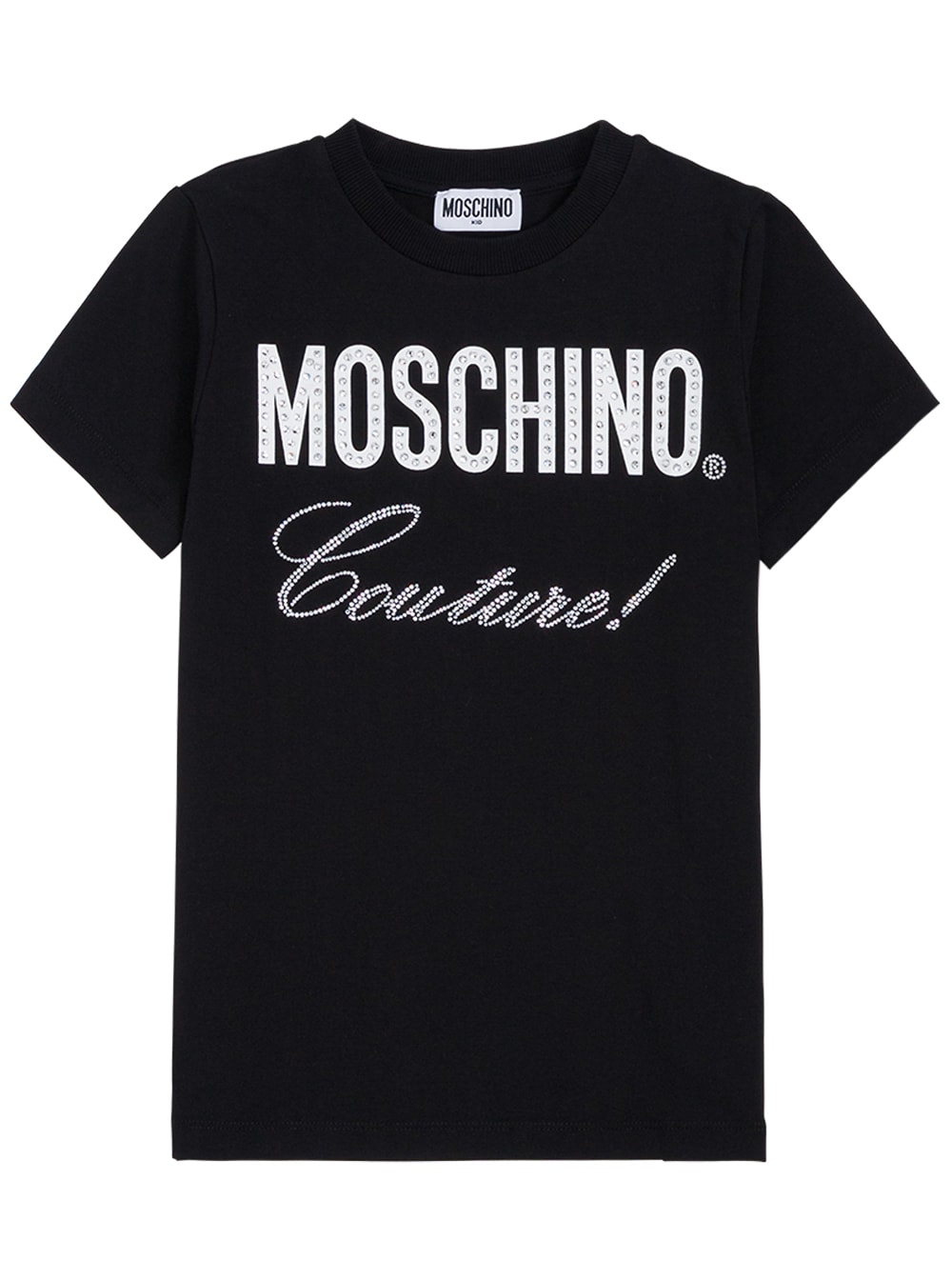 Moschino Black Cotton T-shirt With Logo Print