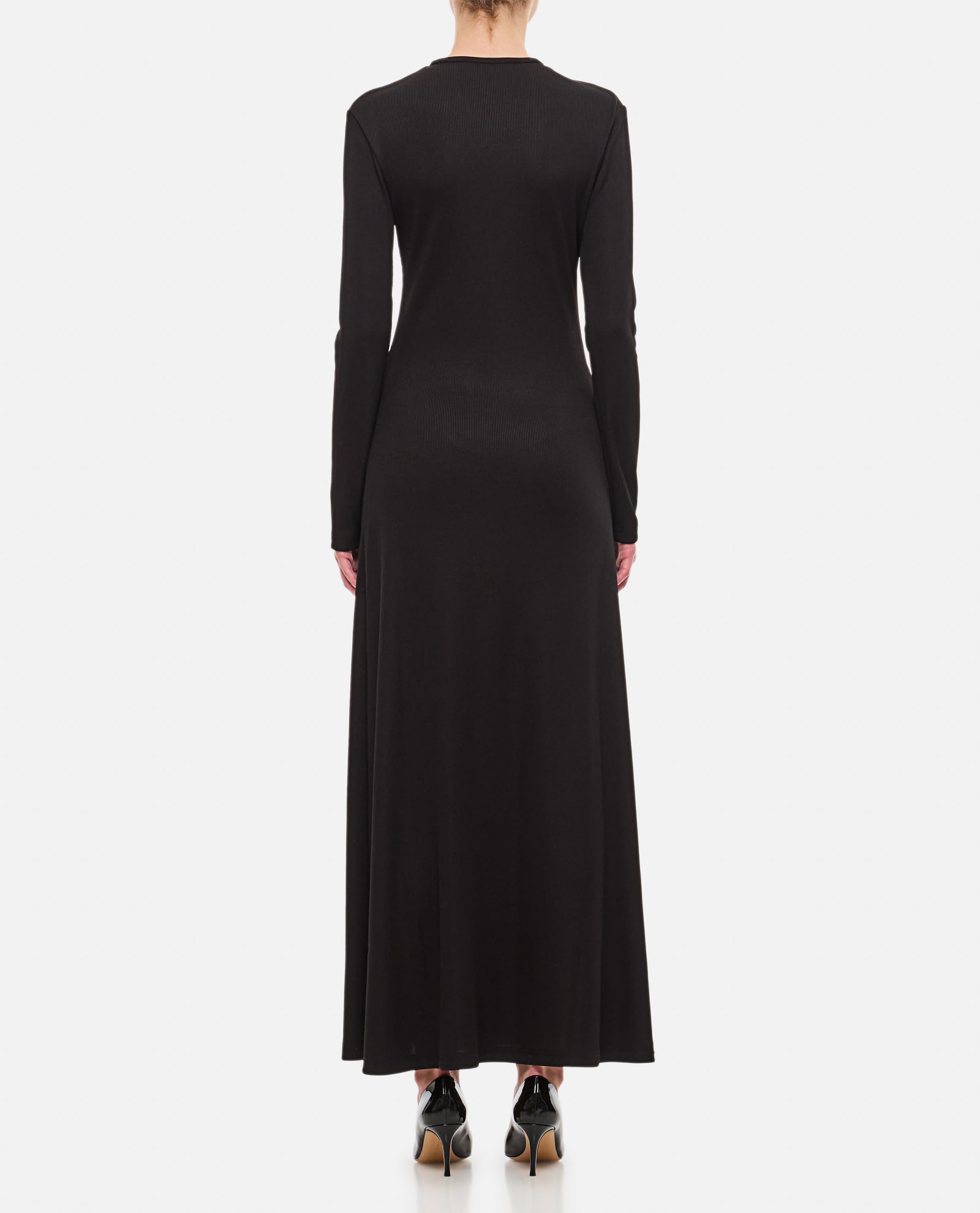 Shop Christopher Esber Open Twist Anglaise Dress In Black