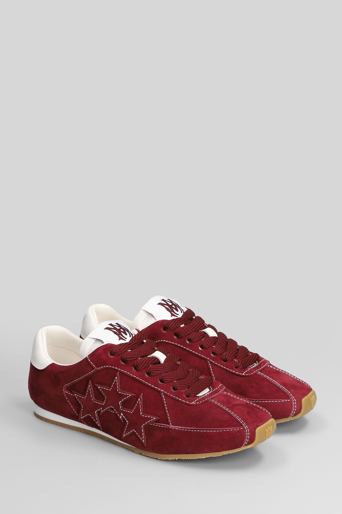 Amiri Pacific Flat Sneakers In Red Suede In Red
