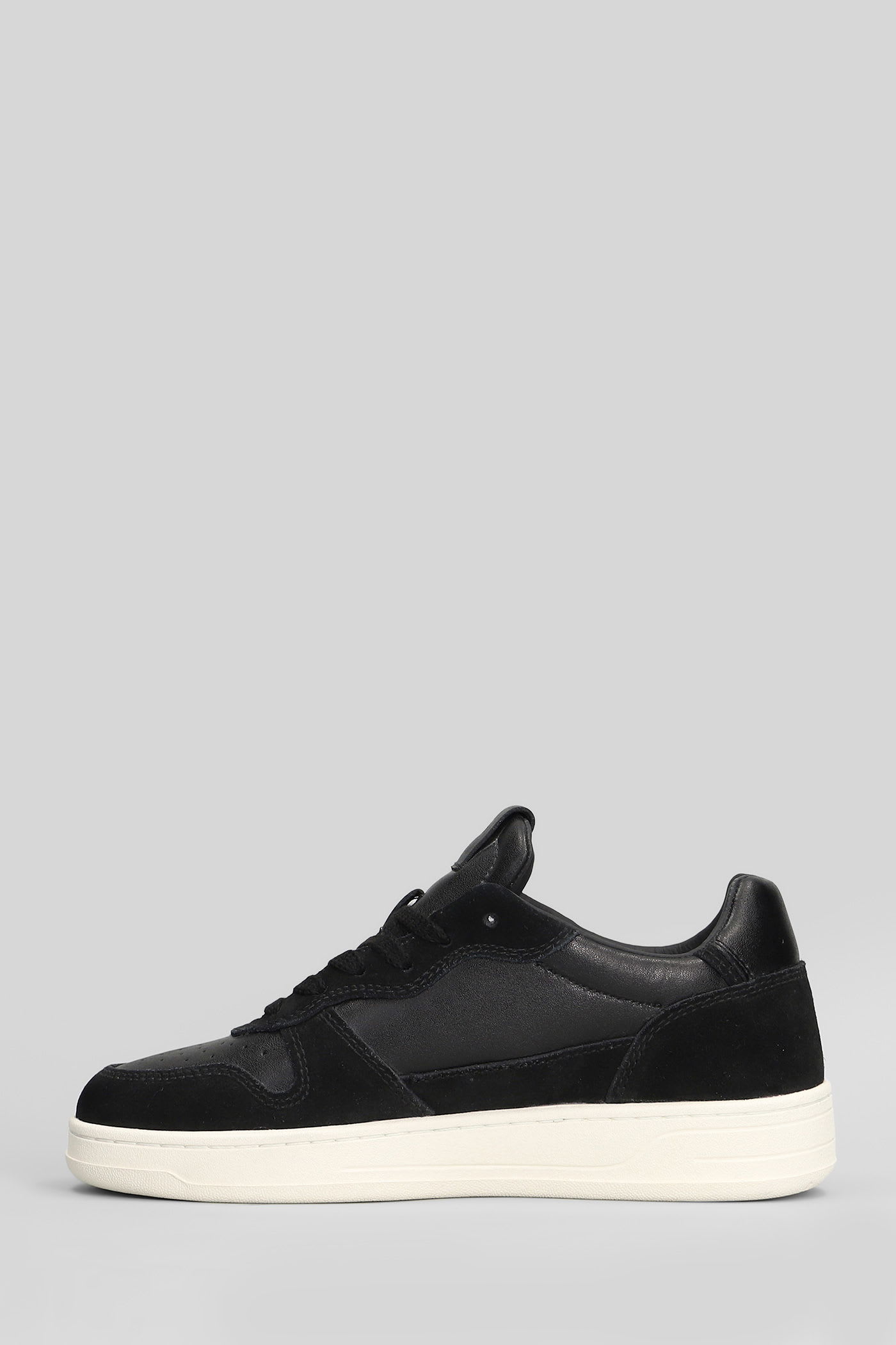 Date Court 2.0 Basic Sneakers In Black Suede And Leather In Animal Print