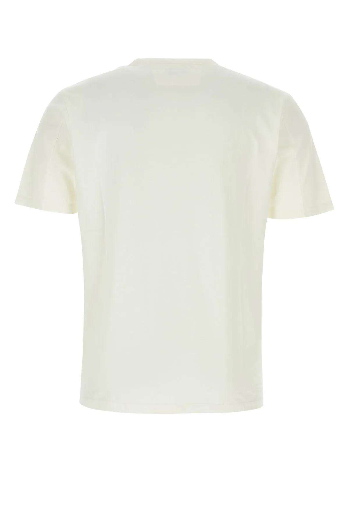 Shop C.p. Company Ivory Cotton T-shirt In White