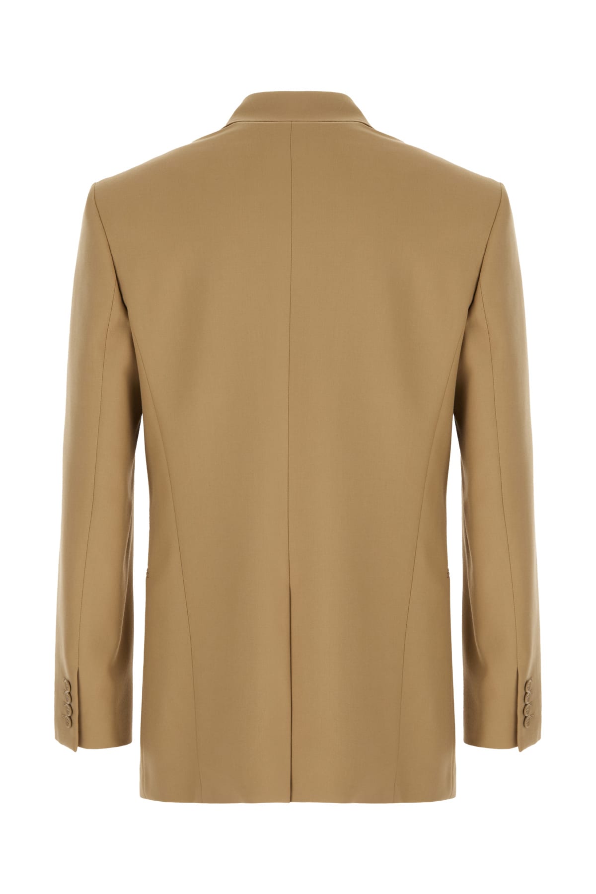 Saint Laurent Paris Men Wool Gabardine Single-breasted Jacket In Gingembre