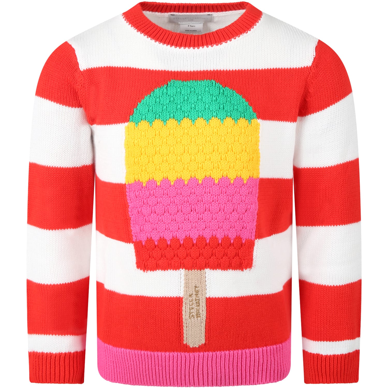 Stella McCartney Kids Multicolor Sweater For Kids With Ice Cream