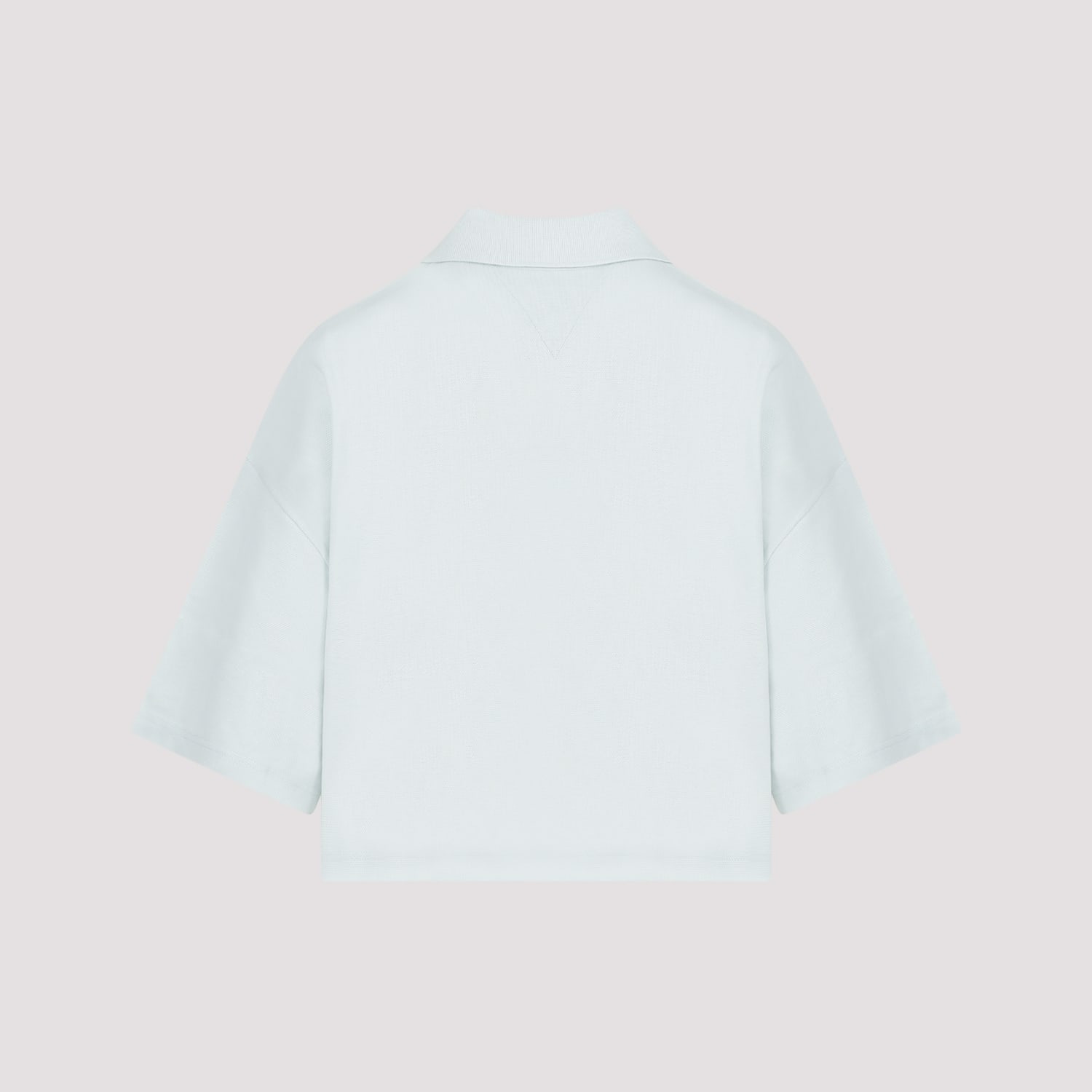 Shop Bottega Veneta Cotton Polo In Light Cyan