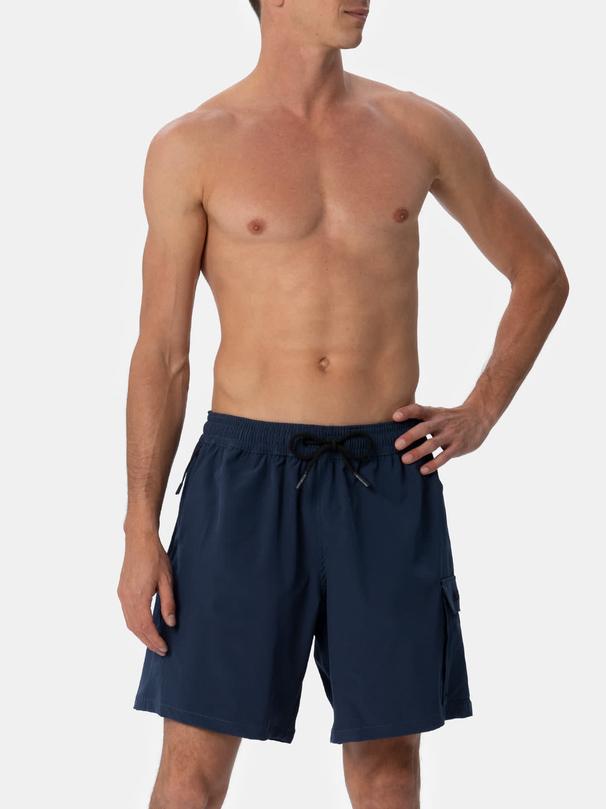 Mc2 Saint Barth Man Blue Comfort Swim Shorts In Blue