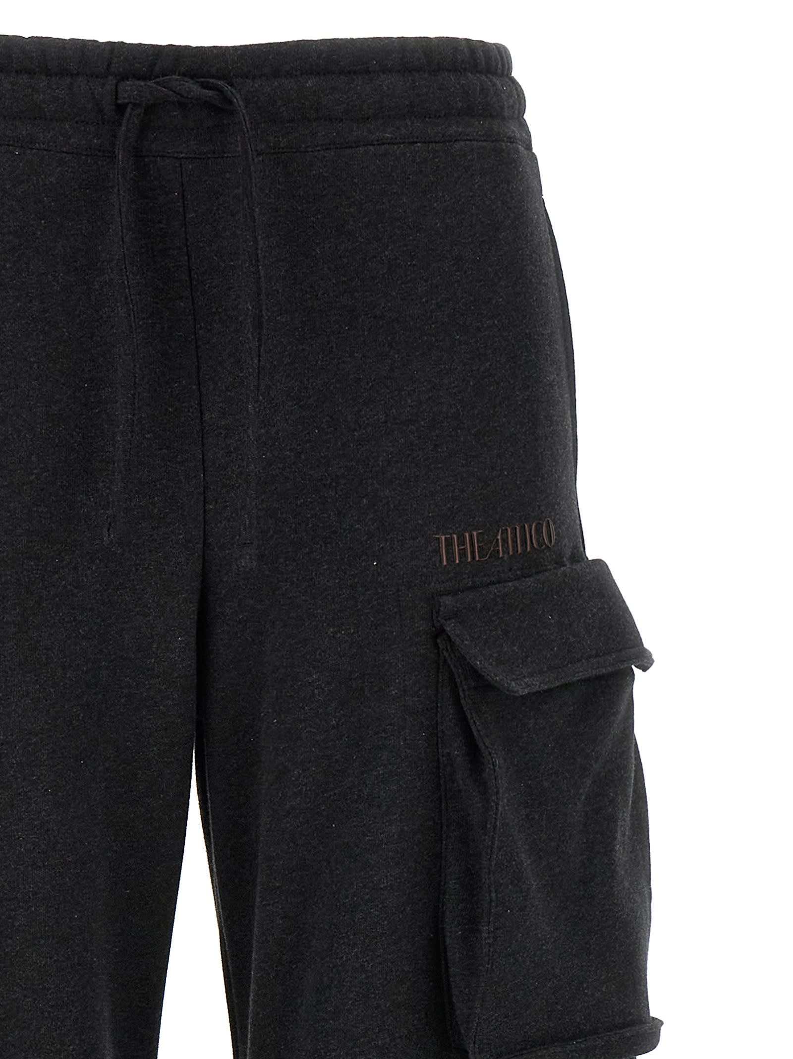 Attico Trousers Cargo Pockets Elastic Waistband