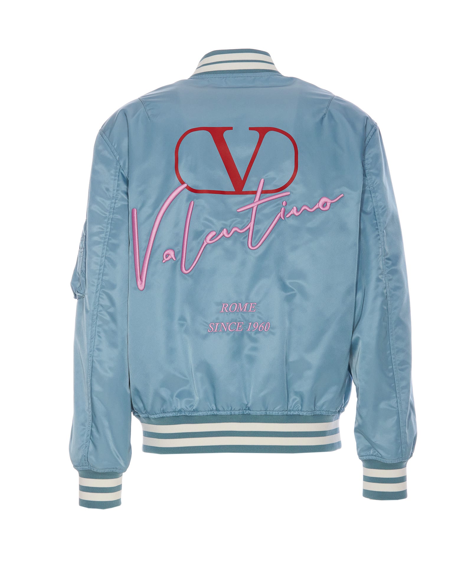 Shop Valentino Jacket In Blue